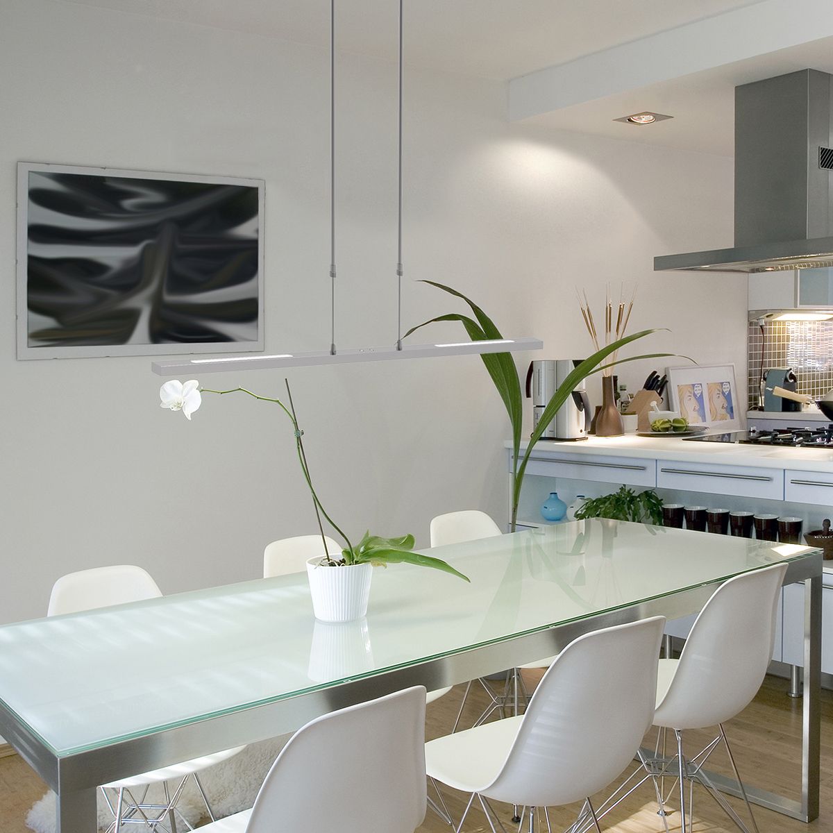 Lampe suspension acier - Bande