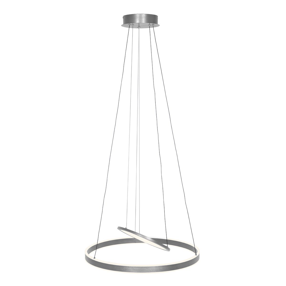 Lampe suspension acier - 3 lumières - Ringlux