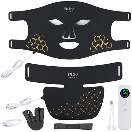 Masque & collier LED haute performance - noir