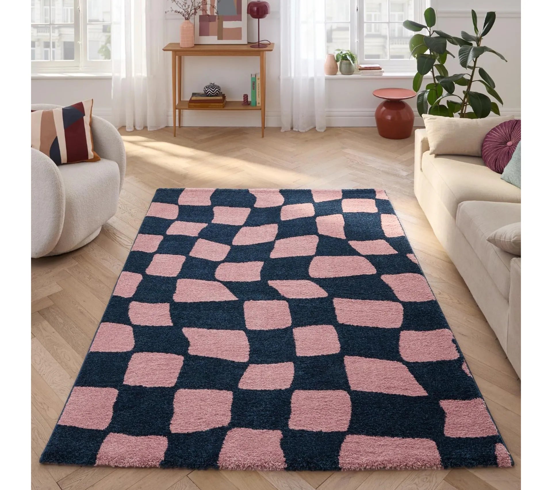 Tapis intérieur à poils longs - Groovy - Bleu