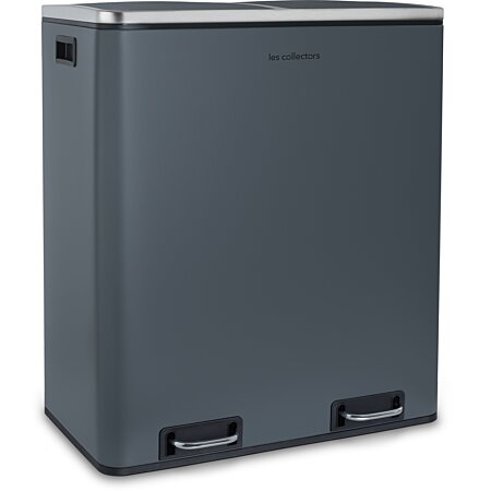 Poubelle de tri 2 x 30L - Gris foncé
