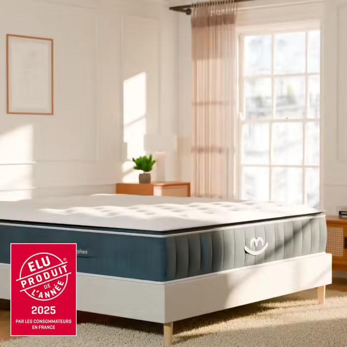 Matelas Victoria Hybride épaisseur 30cm - Produit de l'année 2025 ® - Mousse mémoire forme, Ressorts Ensachés