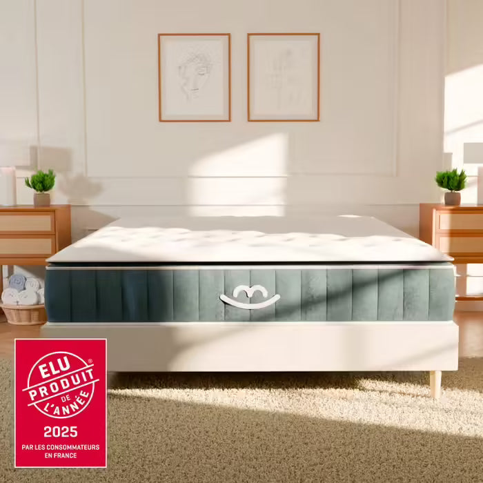 Matelas Victoria Hybride épaisseur 30cm - Produit de l'année 2025 ® - Mousse mémoire forme, Ressorts Ensachés