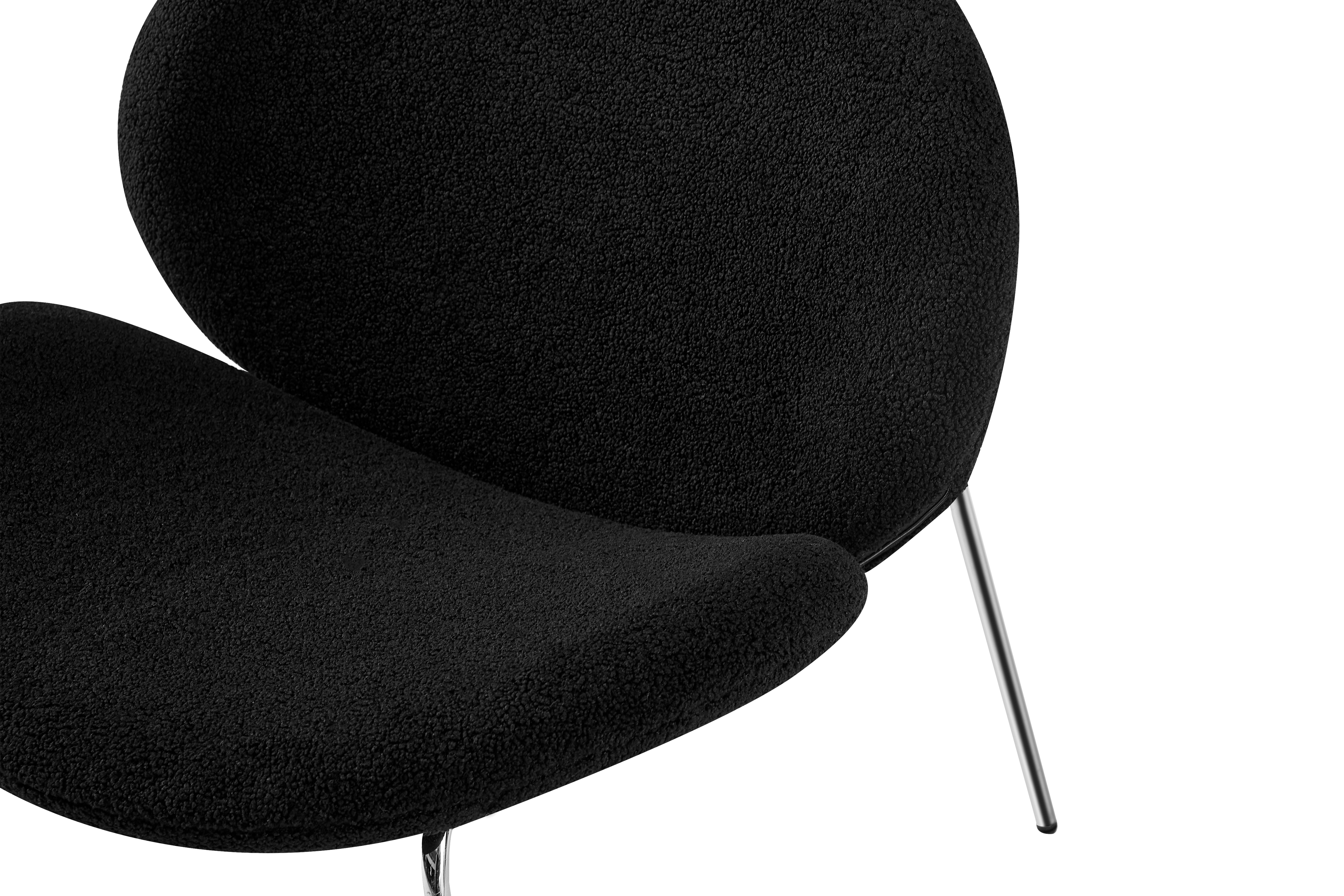 Lot de 2 chaises noir et argent - Jaden