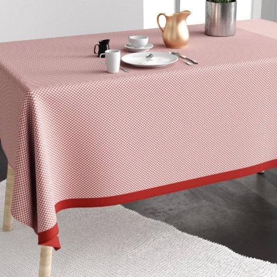 Nappe rectangulaire anti tache - 140x250 cm - Coton - Vicha Brique