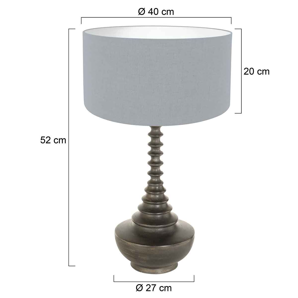 Lampe de table bois noir - Geripu