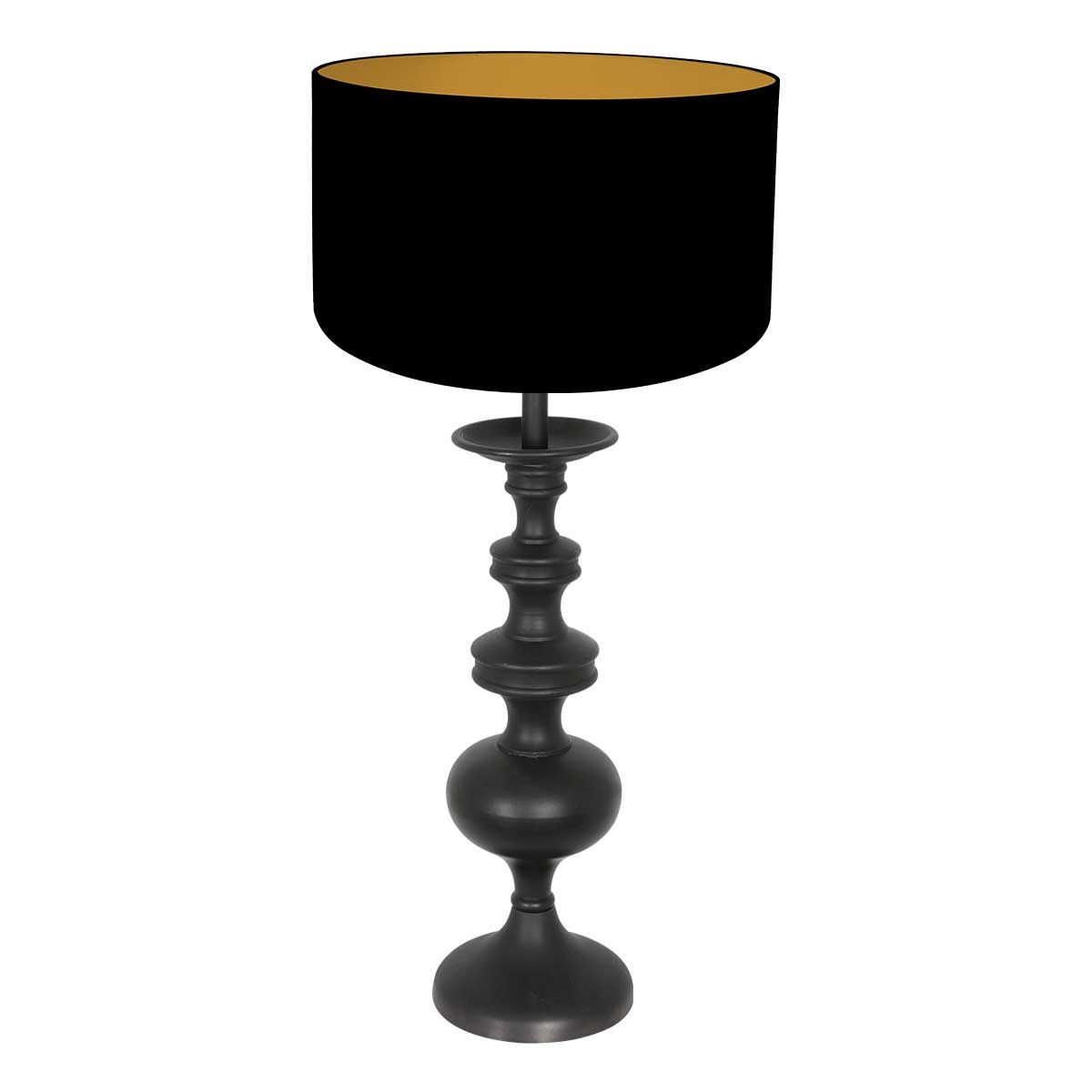 Lampe de table noire - diamètre 16 cm - Lyons