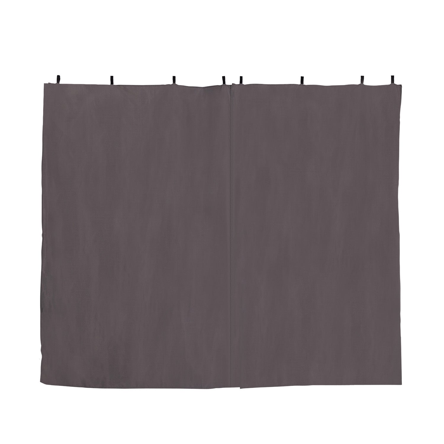 Rideaux universels pour pergola gris avec tringle 4m - lot de 2