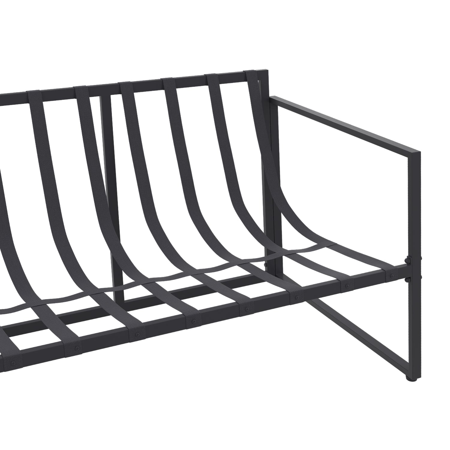 Salon de jardin d'angle Tropéa 8 places en métal et cordage gris