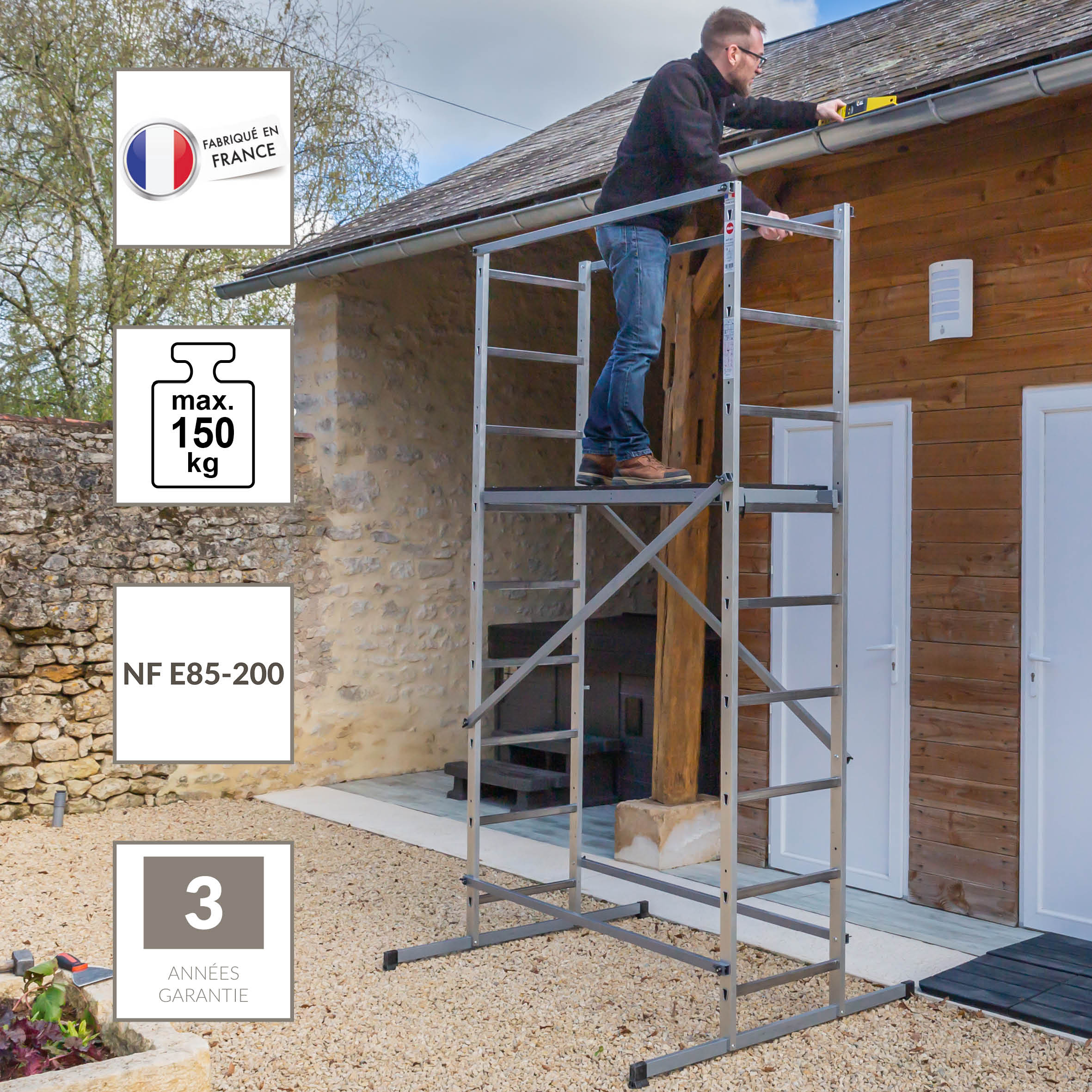 Echafaudage polyvalent H4 aluminium 2,52 m