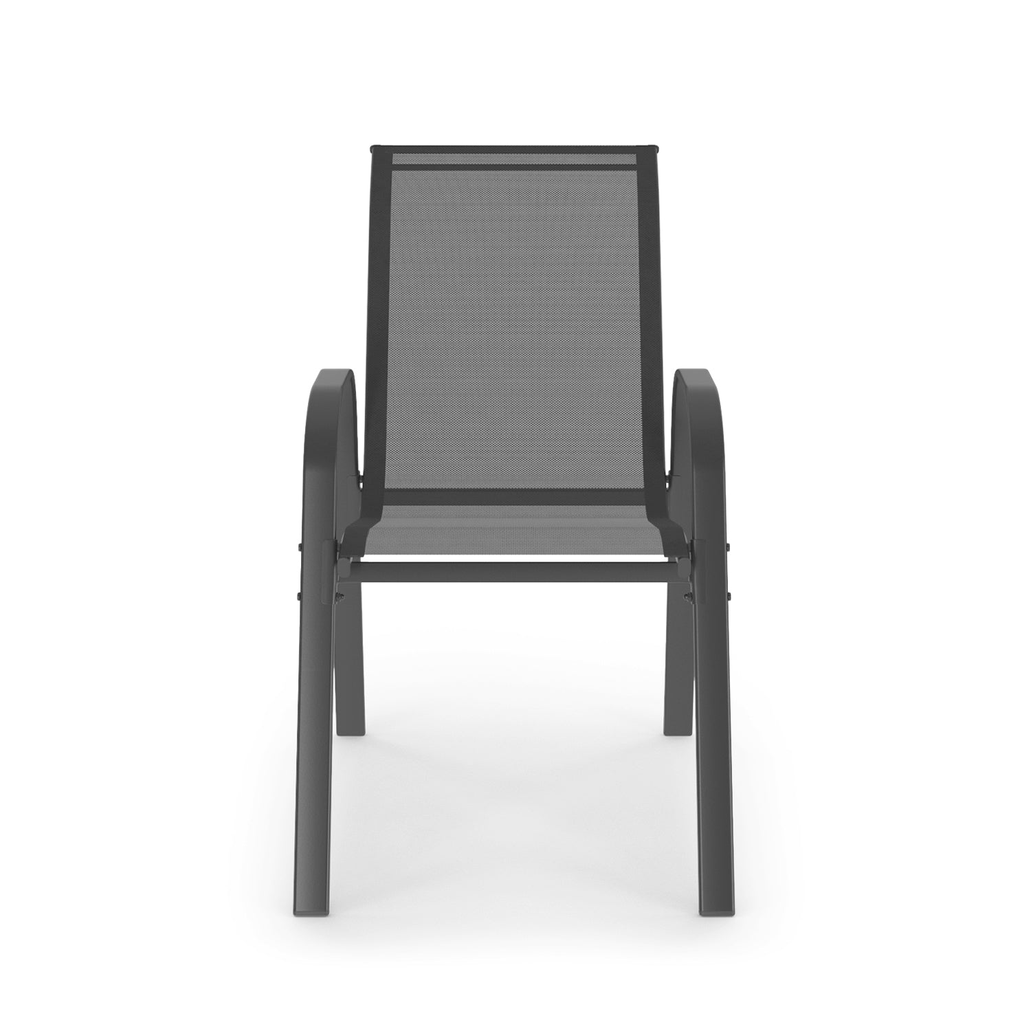 Ensemble de jardin Minorca 8 places en textiléne et verre trempé gris anthracite