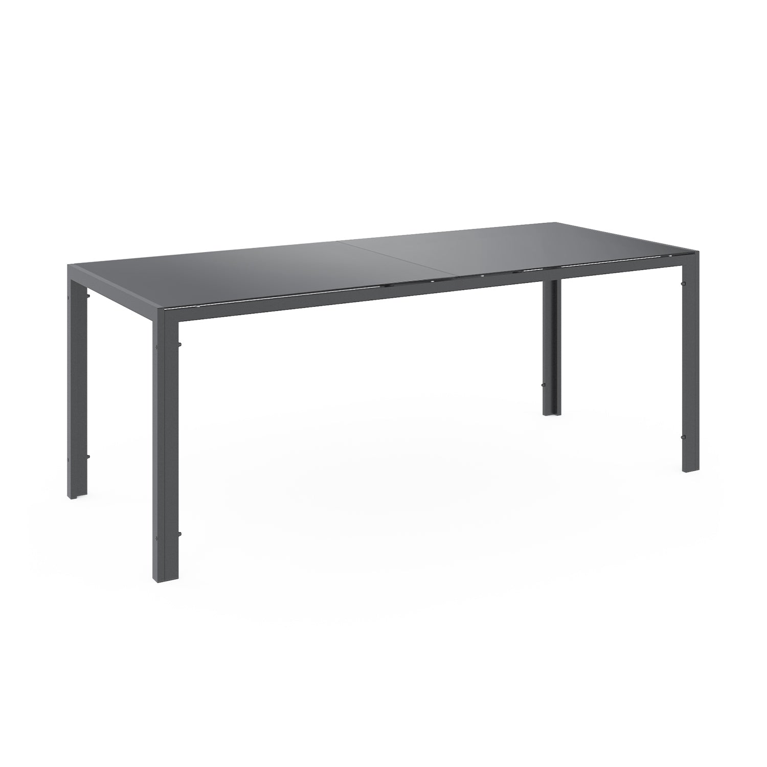 Ensemble de jardin Minorca 8 places en textiléne et verre trempé gris anthracite