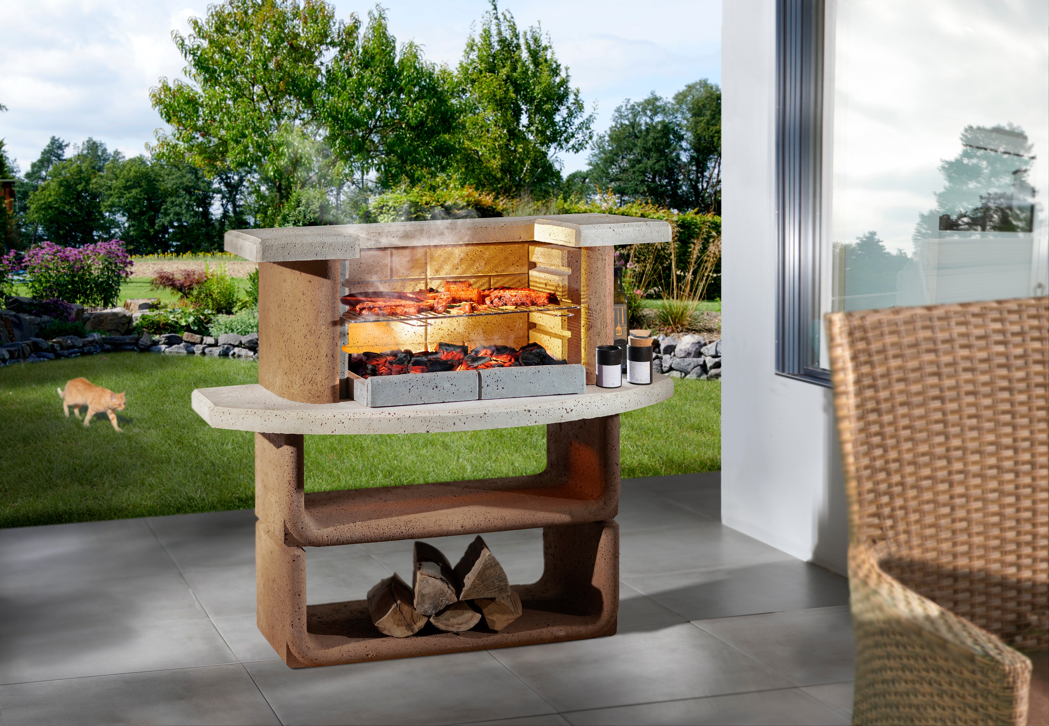 Barbecue Grillbar Buschbeck Montana 110 x 65 x 101 cm surface de cuisson 54 x 34 cm