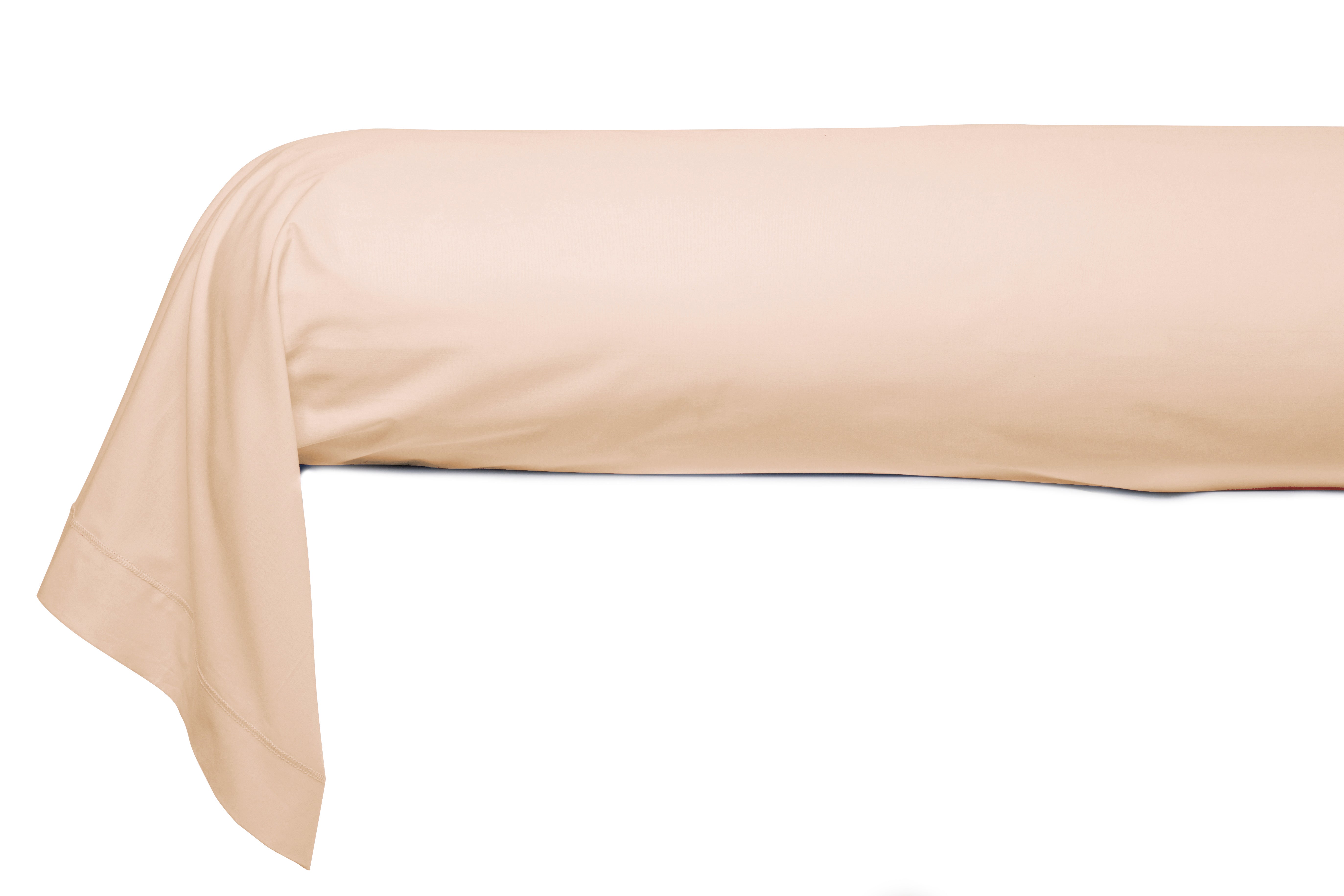 Taie de traversin unie - 86x185cm percale de coton Blanc