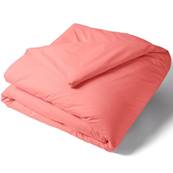 Housse de couette unie orange - 240x260cm - percale de coton