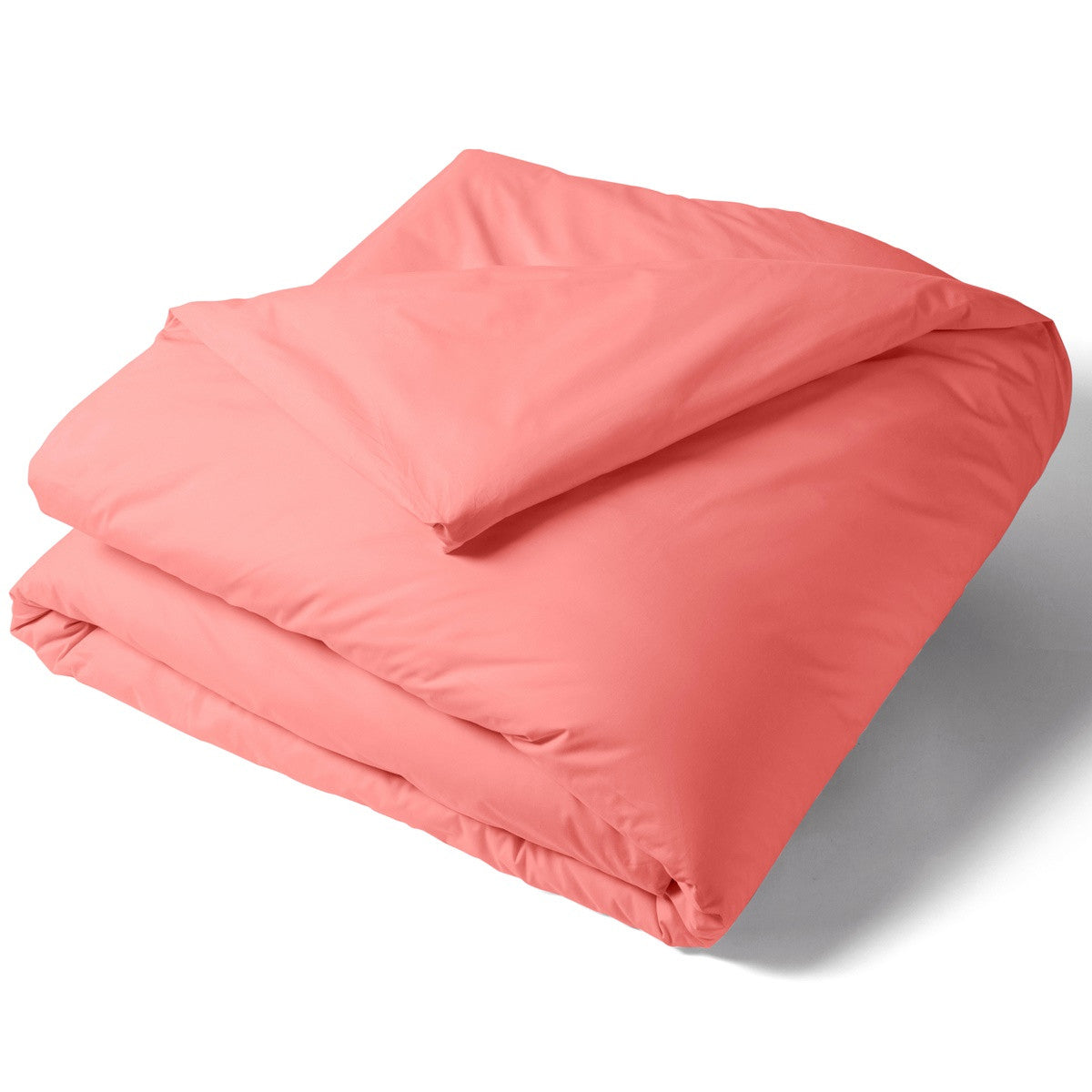 Housse de couette unie orange - 240x260cm - percale de coton