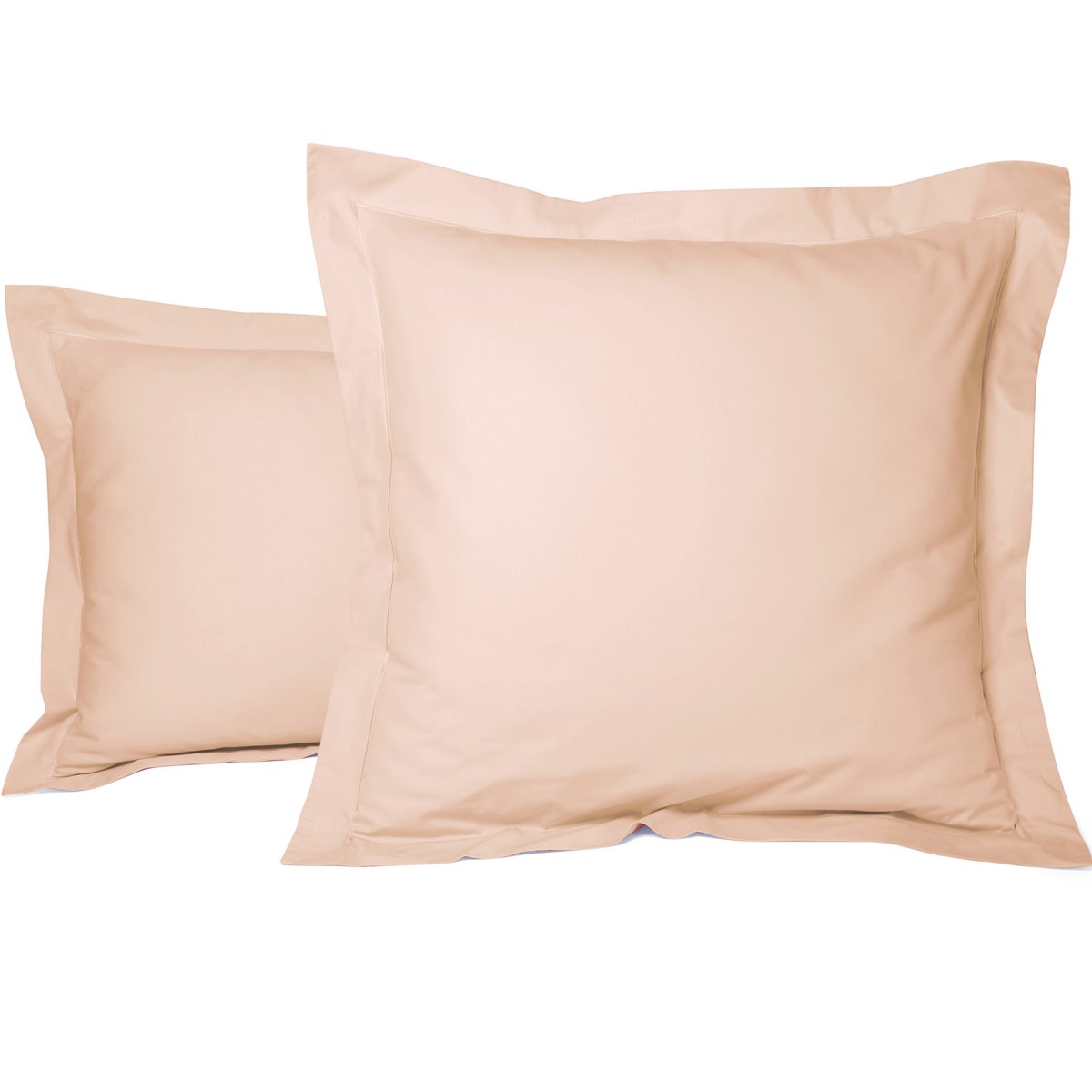 Taie d'oreiller unie carrée - 65x65cm - percale de coton
