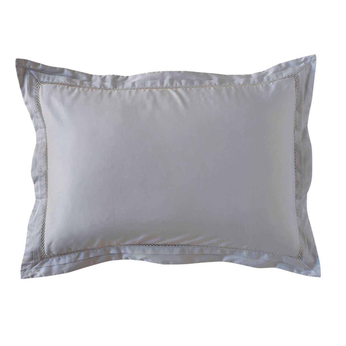 Taie oreiller - 65x65cm - Dolly - satin de coton brodé - perle