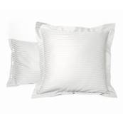 Taie d'oreiller blanc carrée - 65x65cm satin de coton