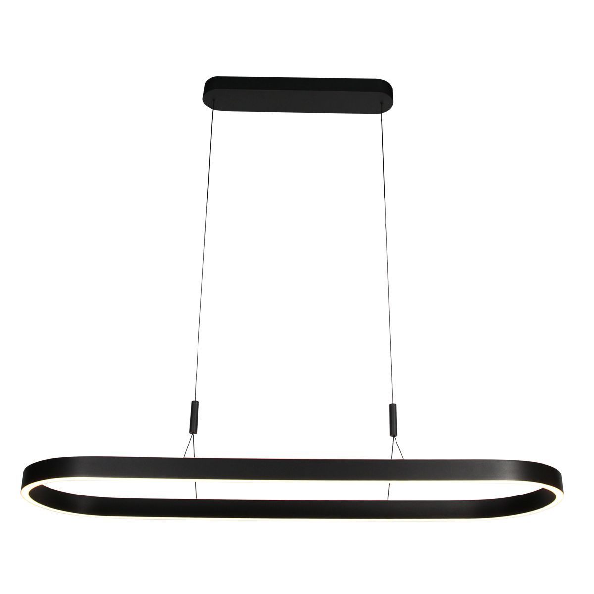Lampe suspension ovale noire - Mykty