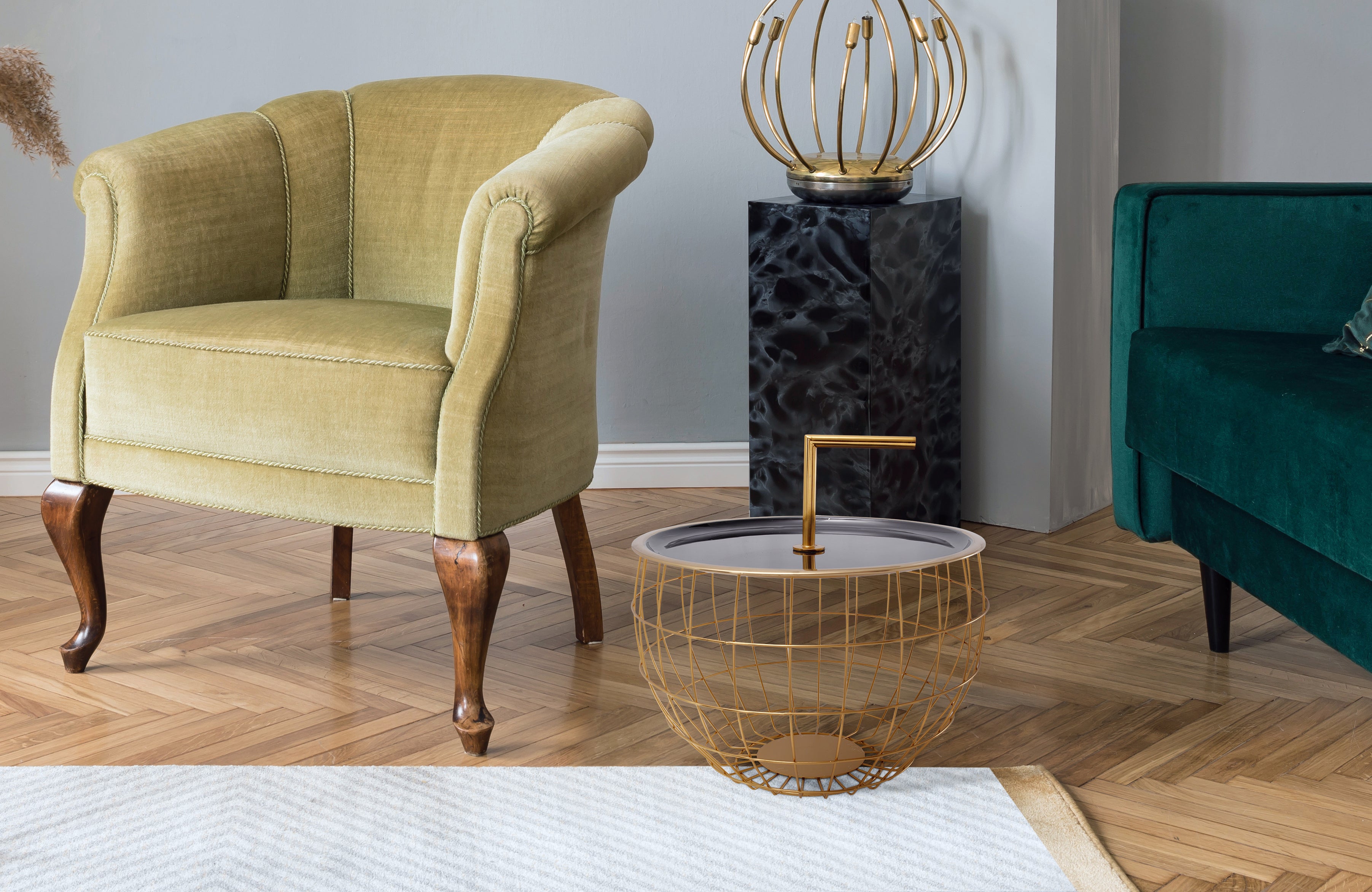 Table d'appoint noire - Art Deco