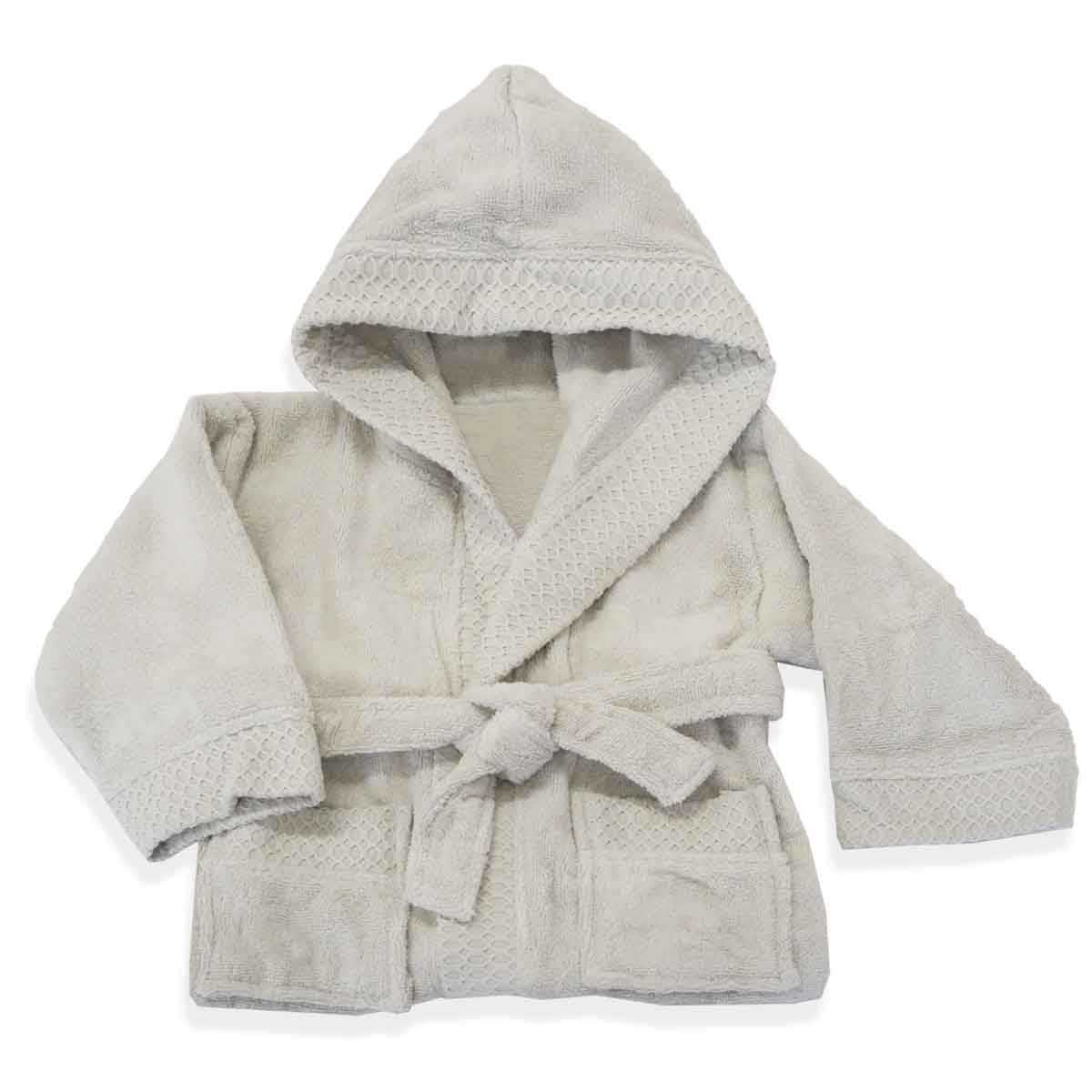 Peignoir de bain enfant uni - 12/14 ans - lin