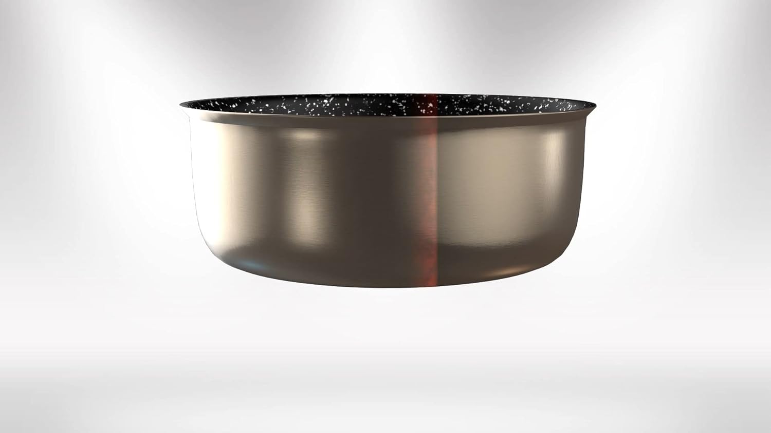 Batterie de cuisine revêtement pierre avec manche amovible 7 pièces Carbone