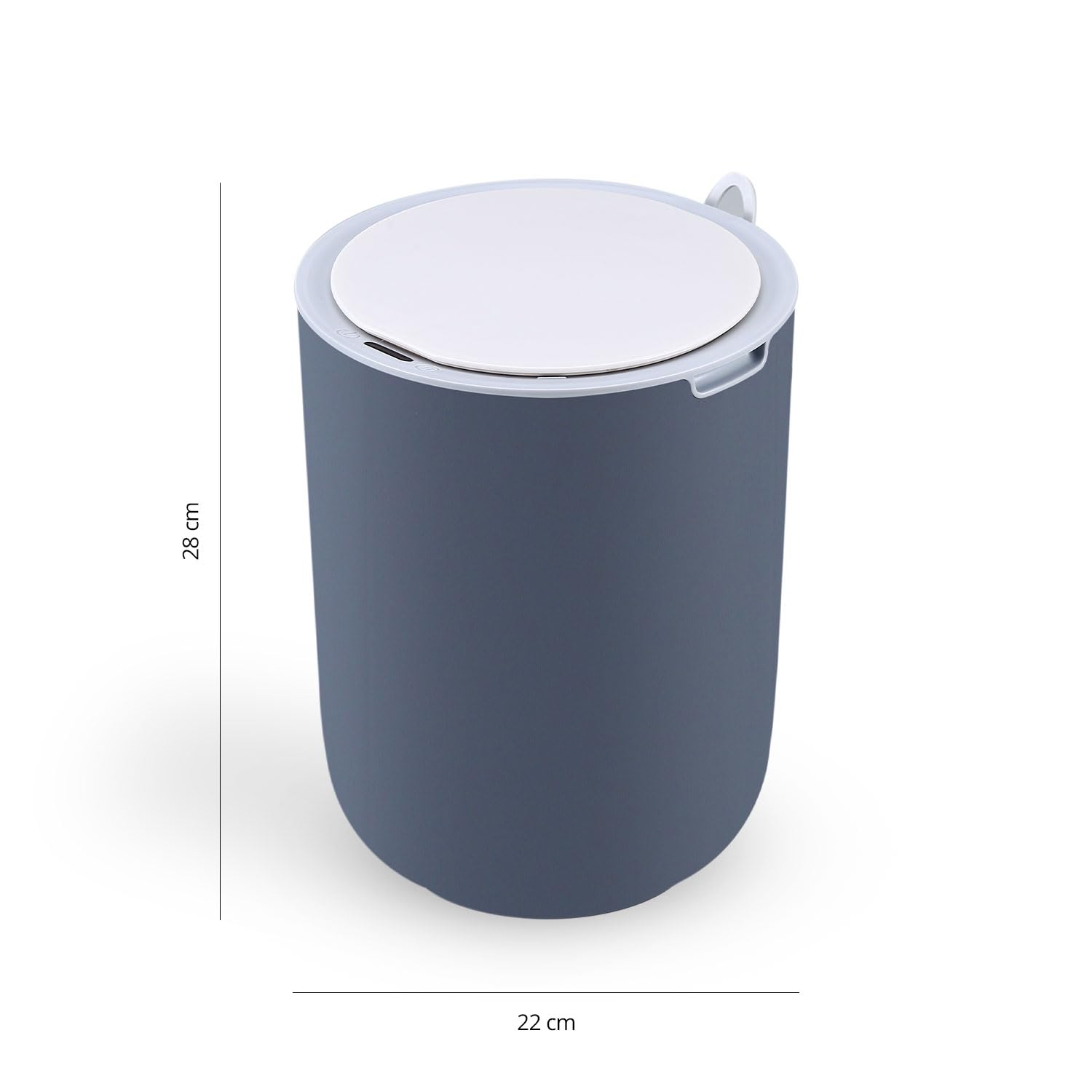 FLINQ Poubelle anti odeur - 8L - Petite Poubelle de salle de bain - avec capteur - Poubelle de tri - anthracite
