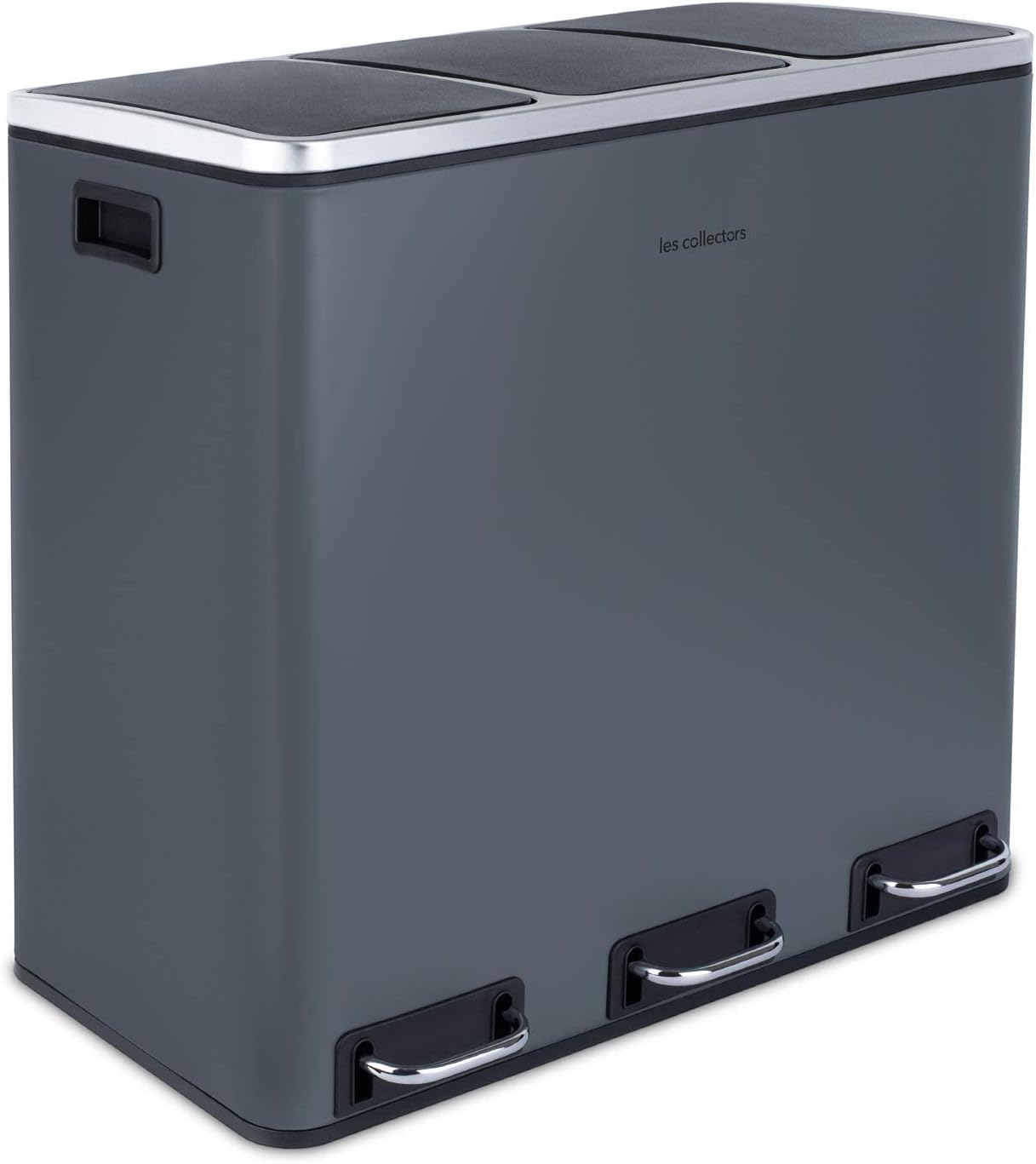 Poubelle de tri 3 x 18L - édition gris foncé