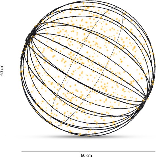 Boule lumineuse intelligente pour intérieur et extérieur - 60 cm