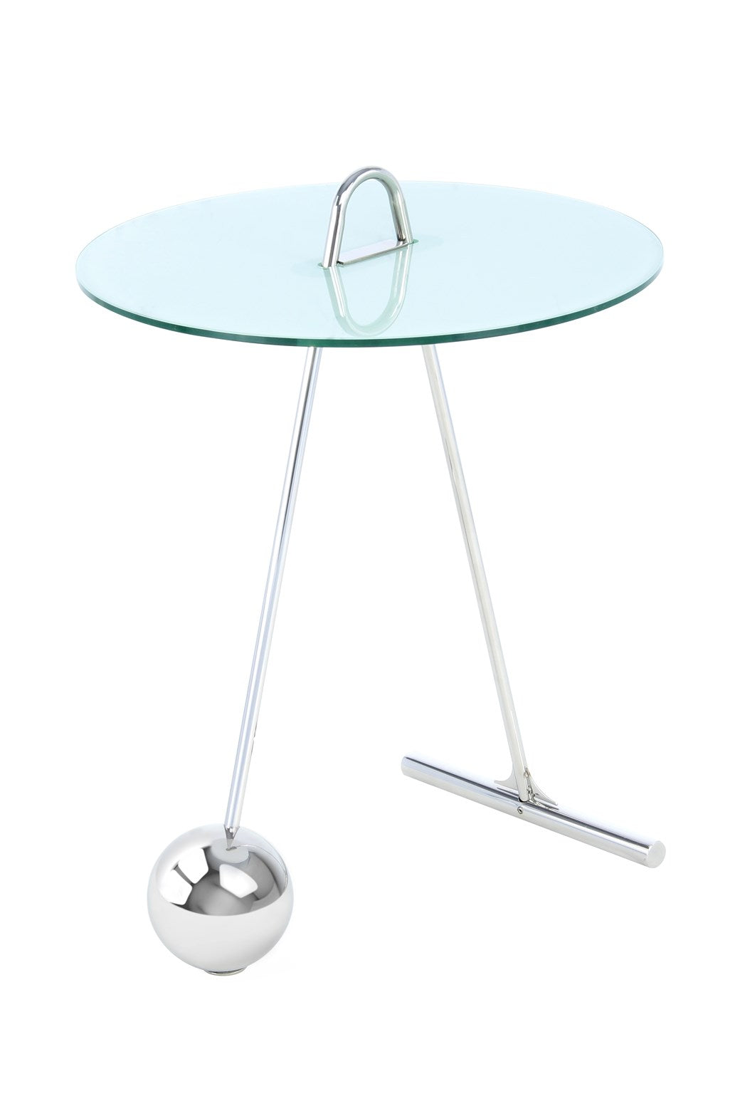 Table d'appoint argent blanc - Pendulum
