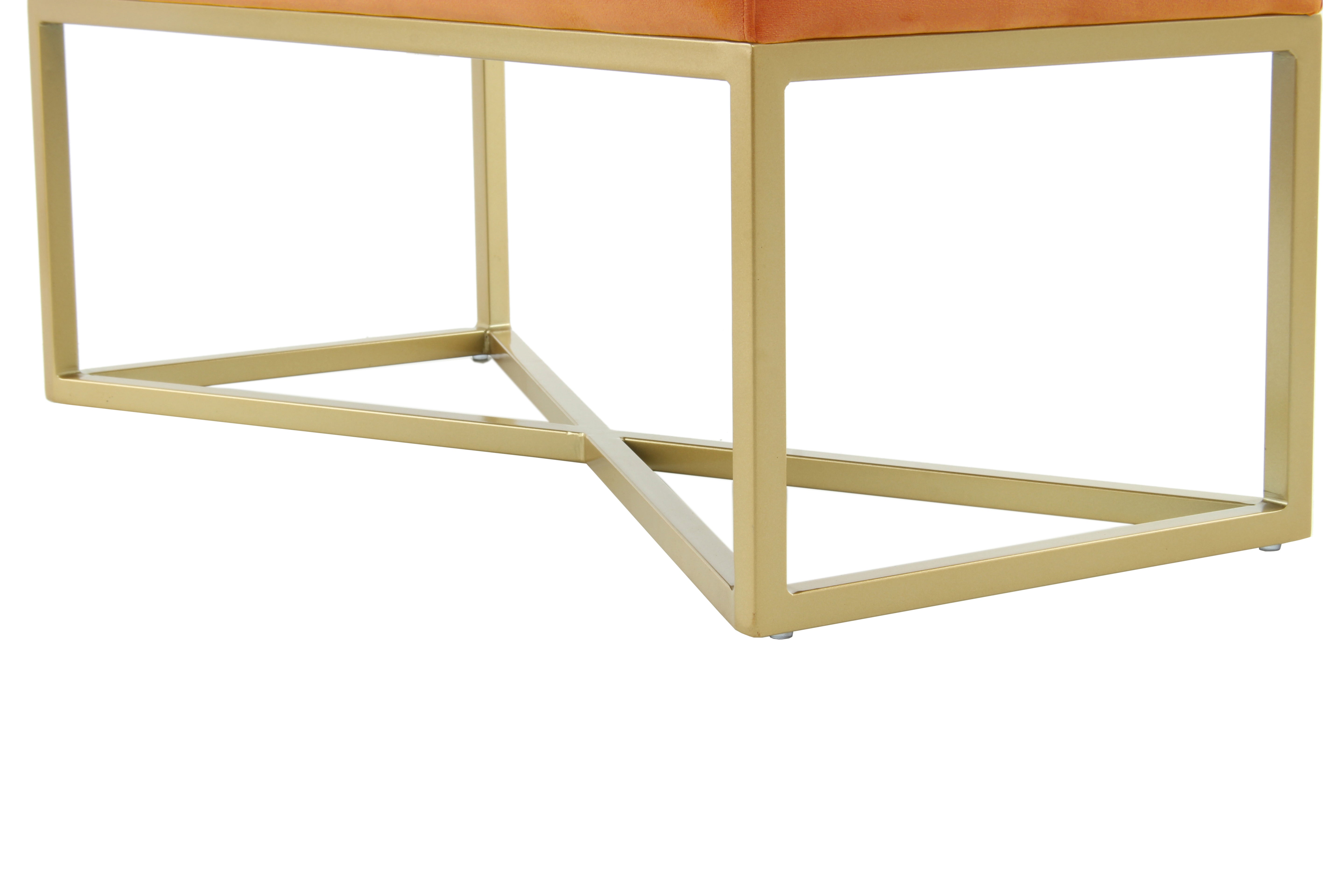 Banc orange / doré - Cameron