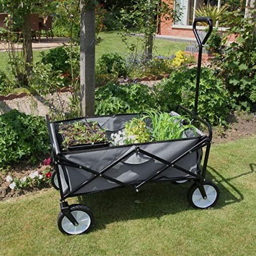 Chariot Pliable de Jardin 70 kg – Gris