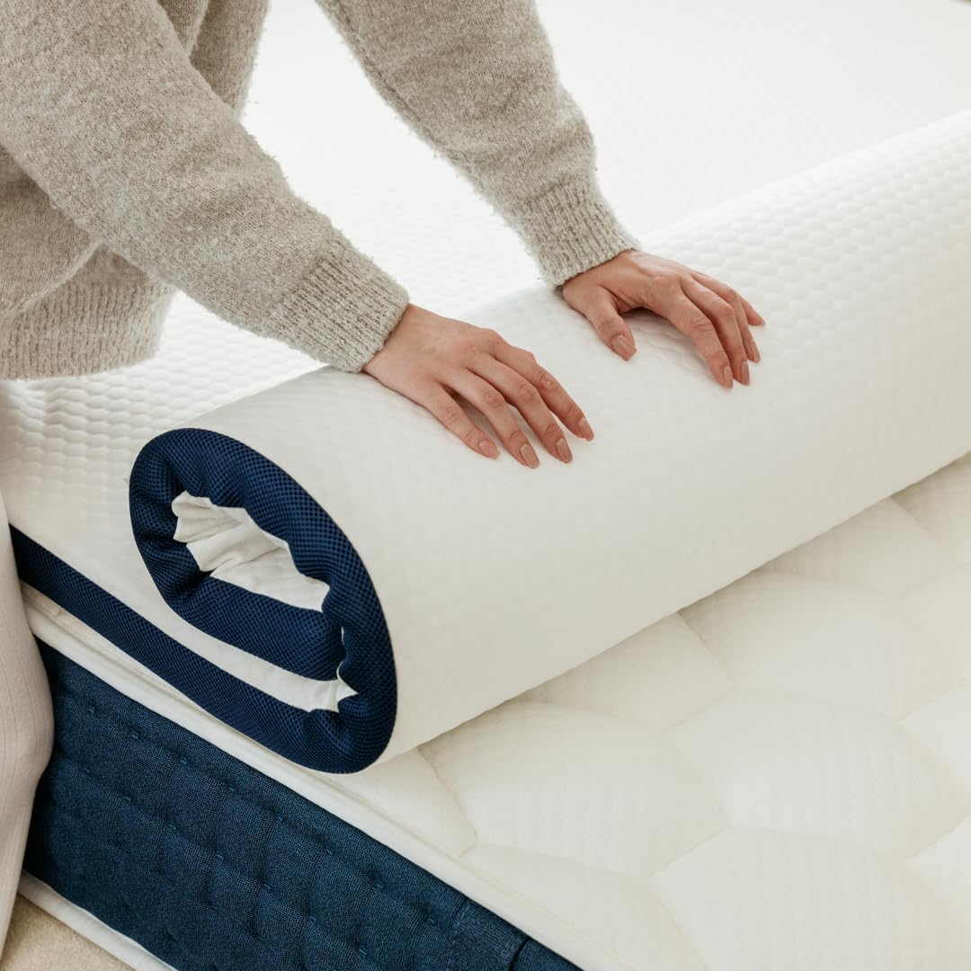 Surmatelas Premium Cloudy - Epaisseur 5cm - Gel à Mémoire de Forme et Tissu Respirant - très moelleux