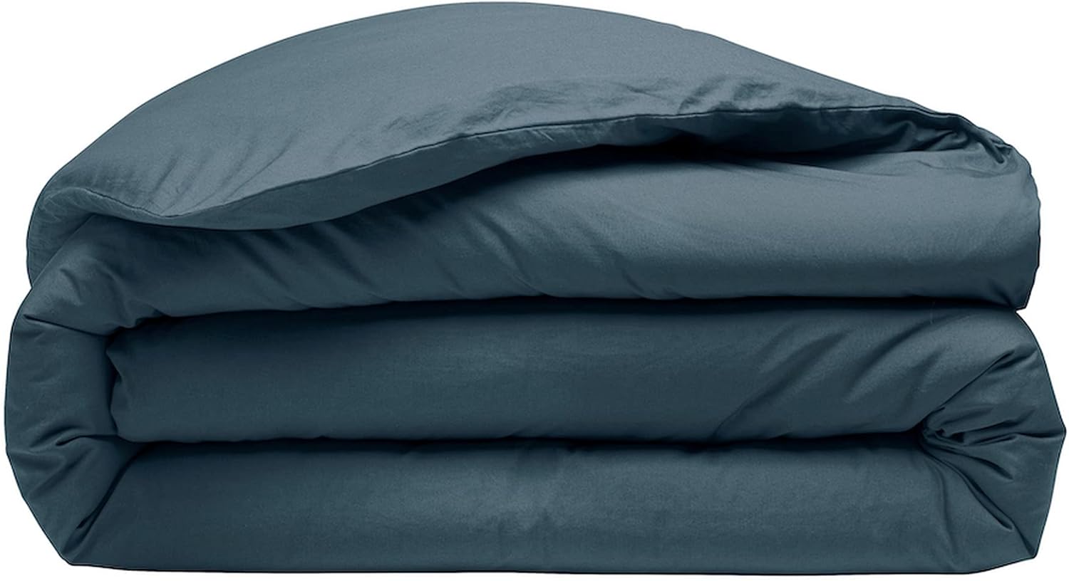 Housse de couette 100% Percale de Coton Lavé 80 fils : Couleur - Émeraude