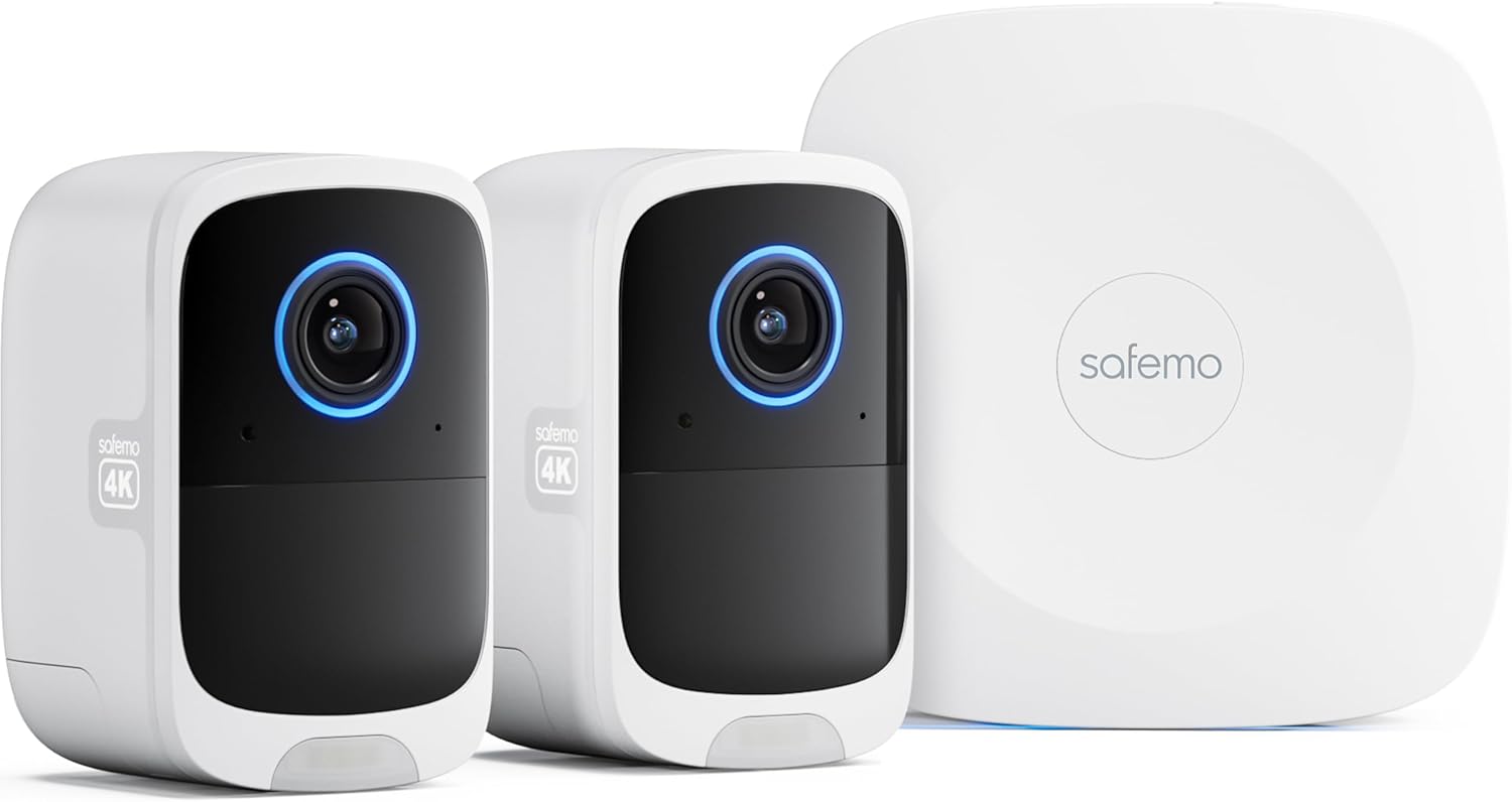 Lot de 2 caméras de surveillance 4K solaires