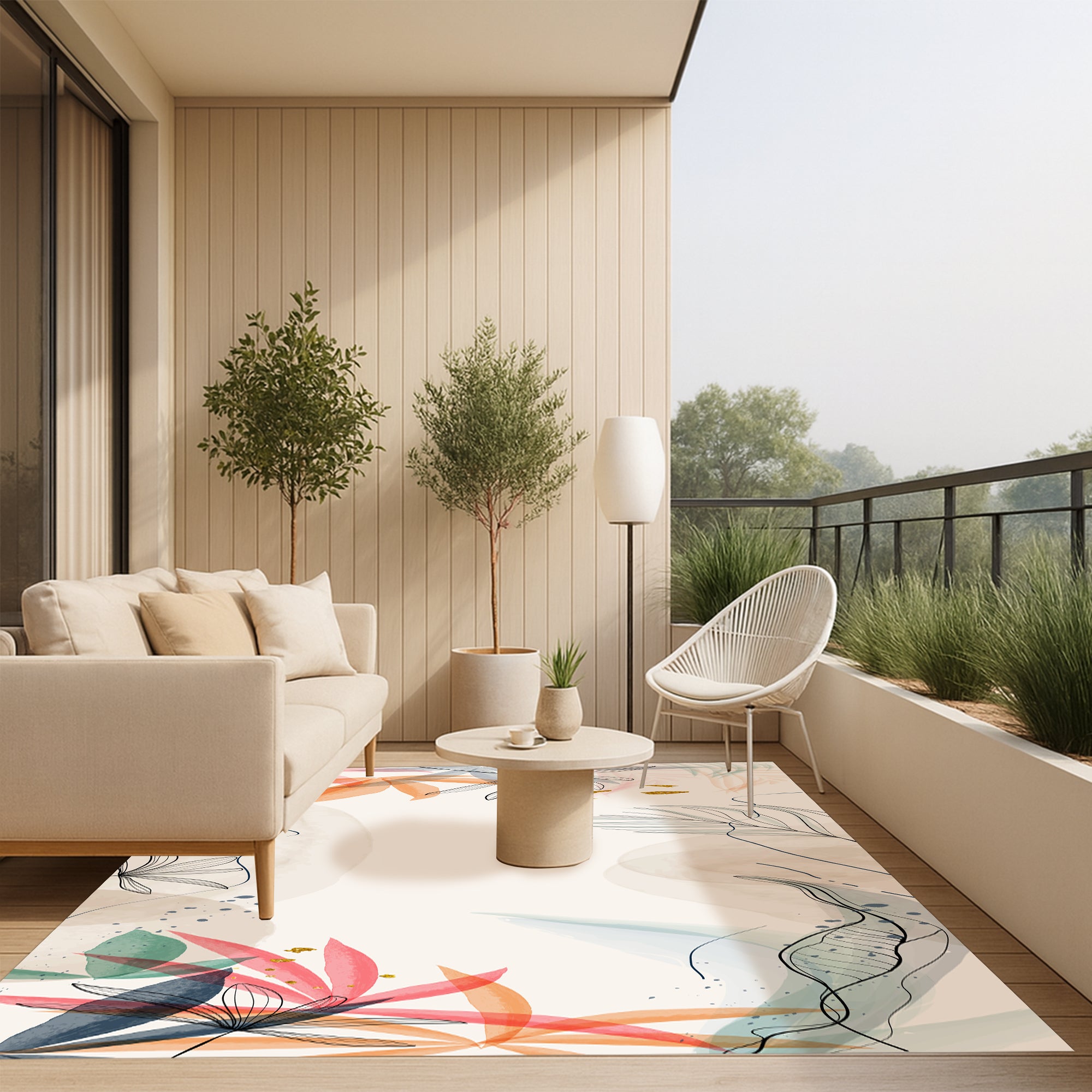 Tapis adhésif en vinyle pour intérieur / extérieur – Jardín Osaka