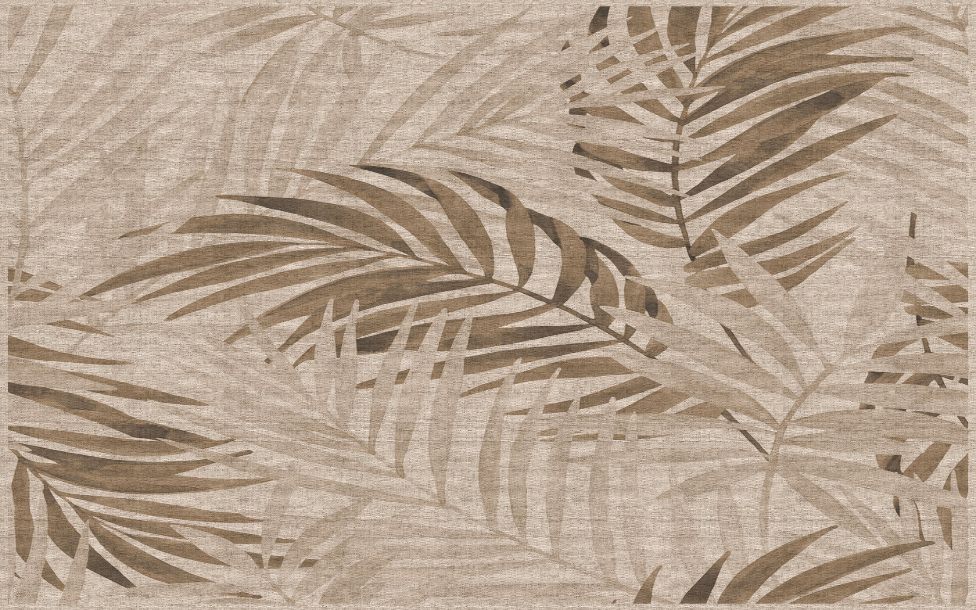 Tapis adhésif en vinyle pour intérieur / extérieur – Nature palmiers sepia