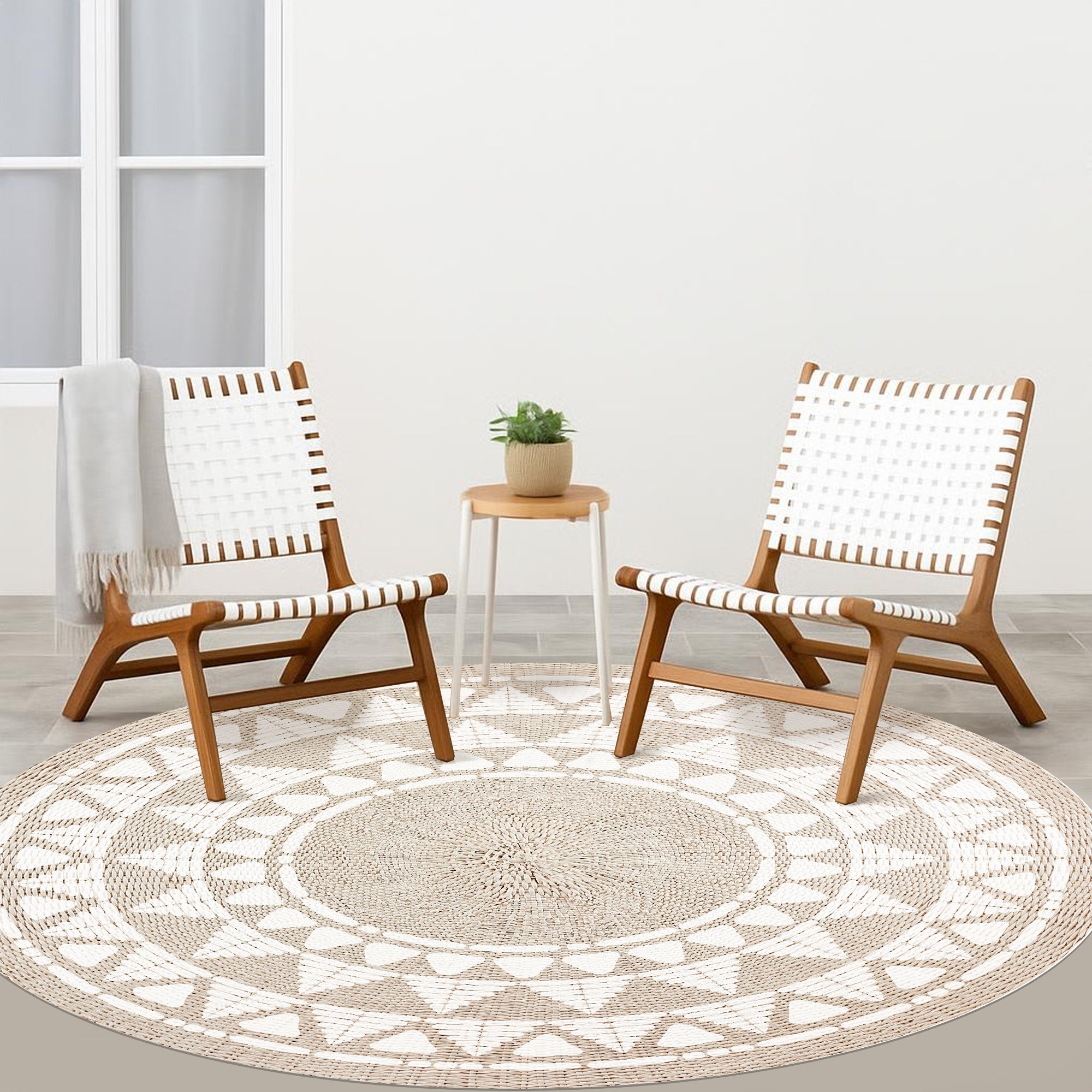 Tapis adhésif en vinyle pour intérieur / extérieur – Khamba rotin