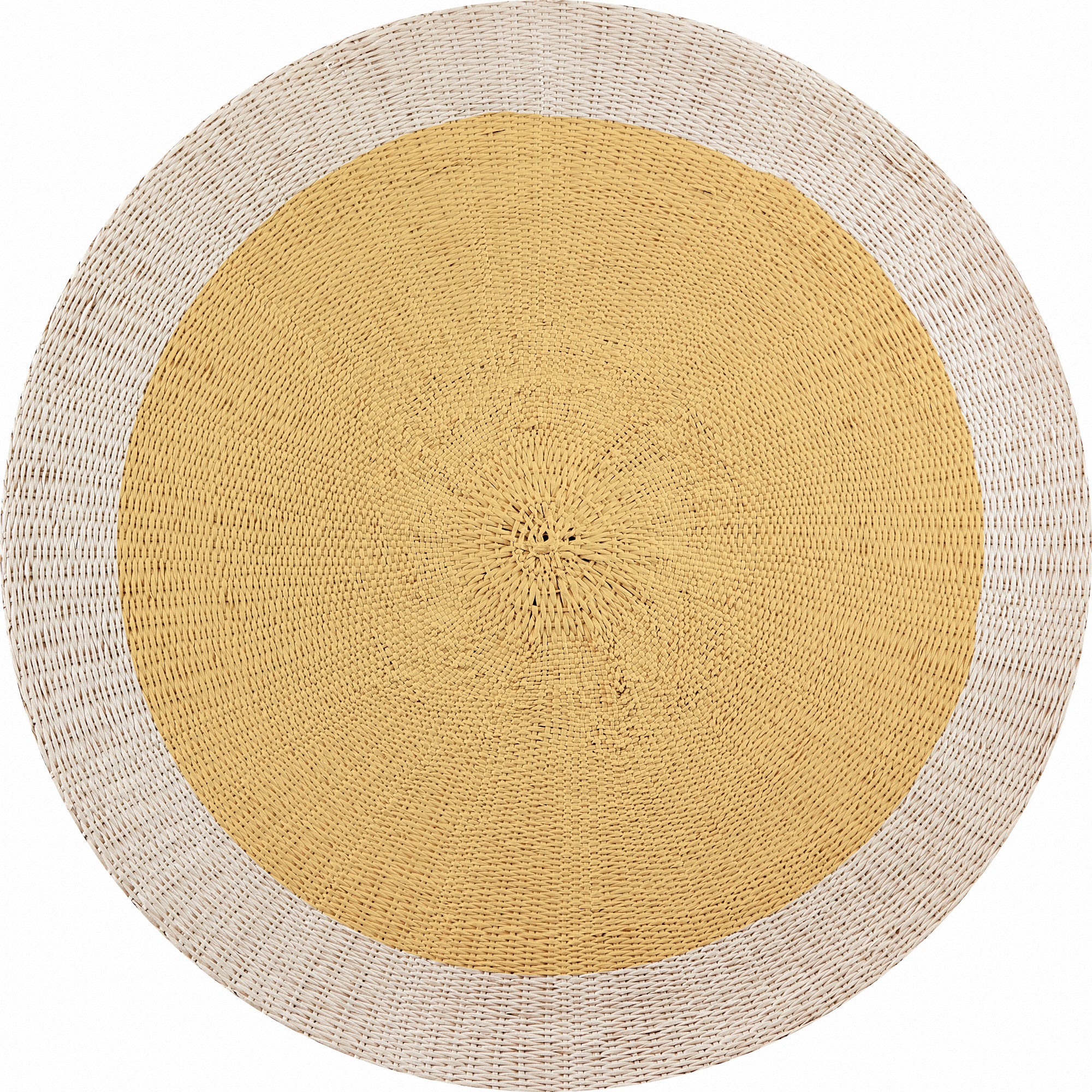 Tapis adhésif en vinyle pour intérieur / extérieur – Rotin jaune