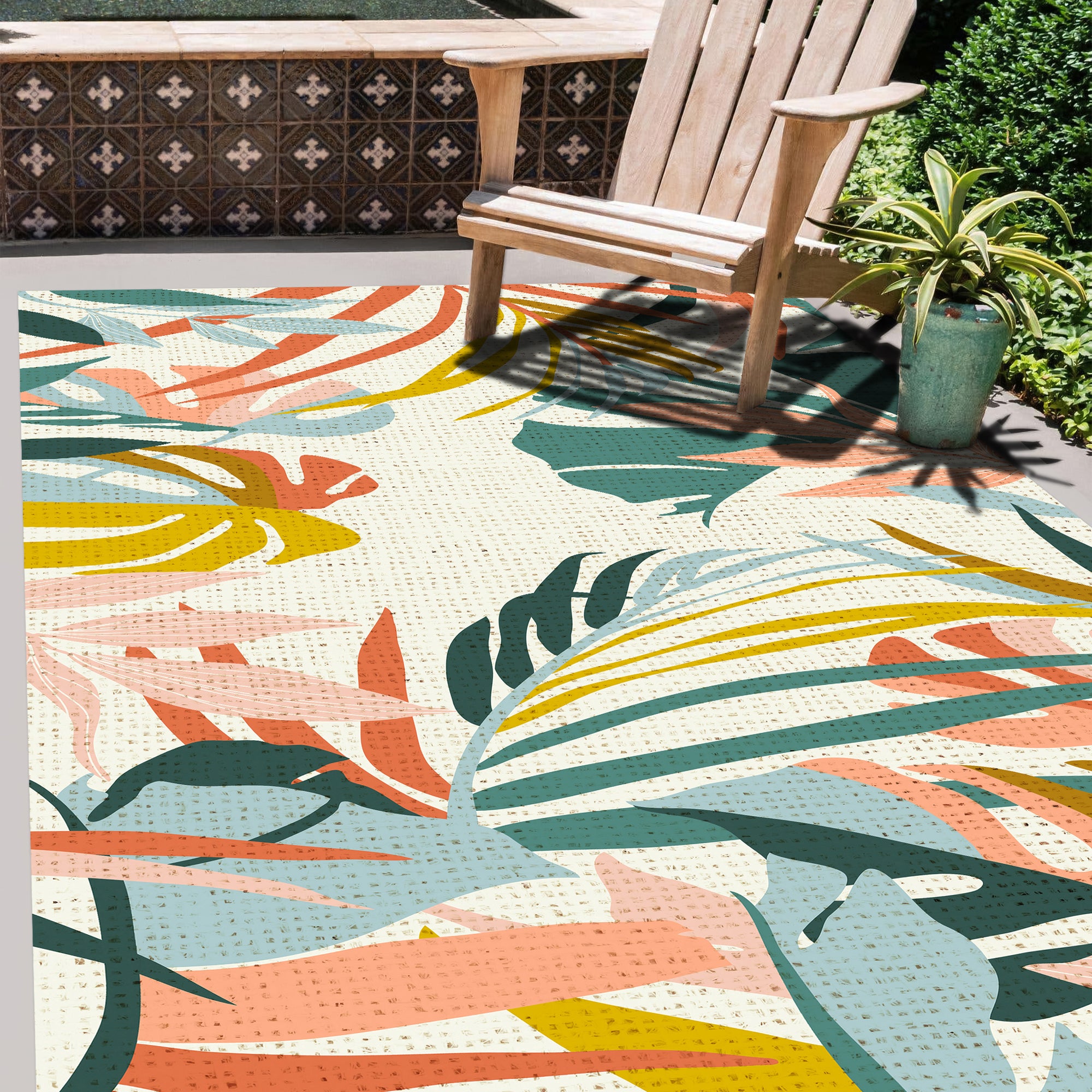 Tapis adhésif en vinyle pour intérieur / extérieur - Branches multicolores