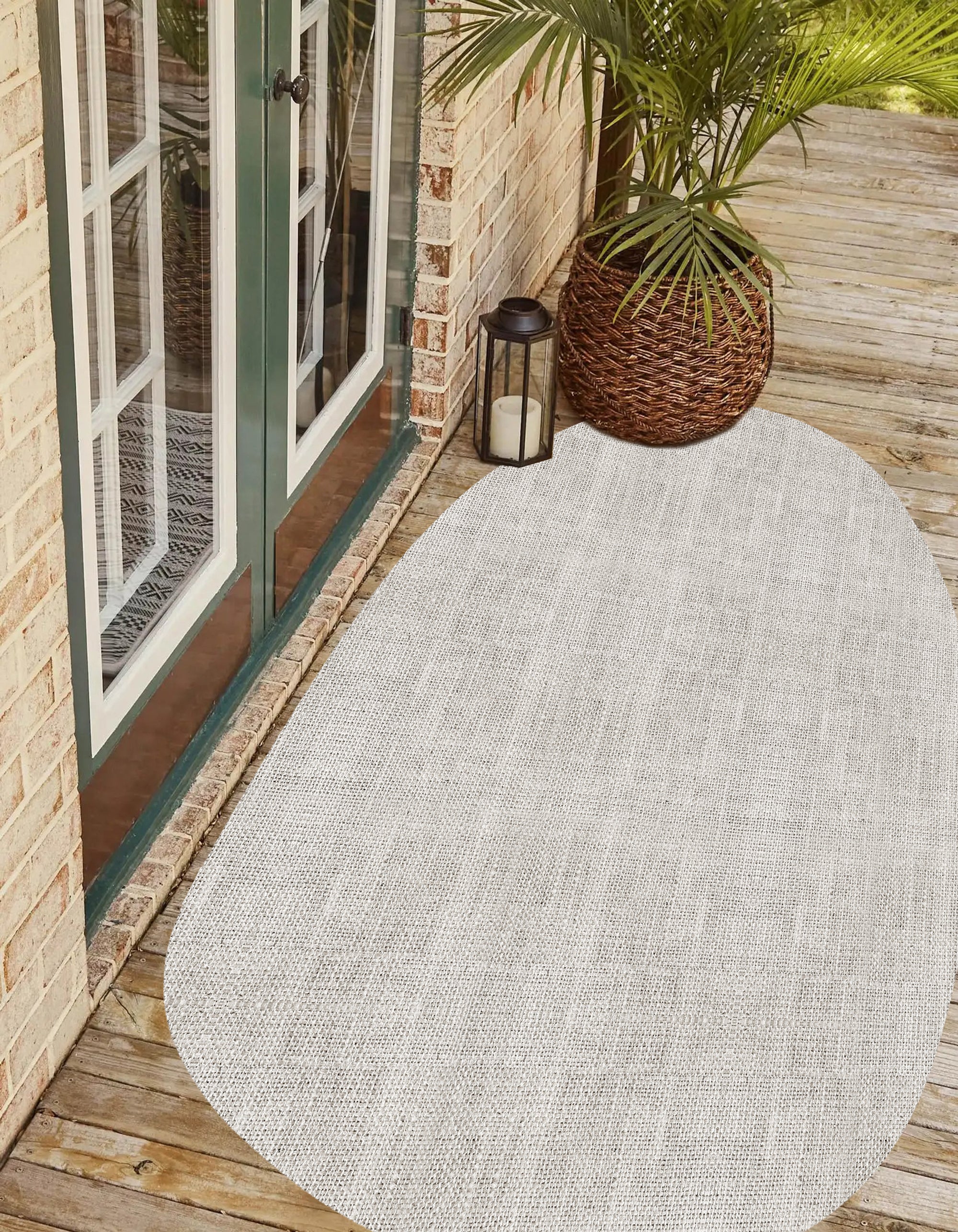 Tapis adhésif en vinyle pour intérieur / extérieur - Formes texture raphia