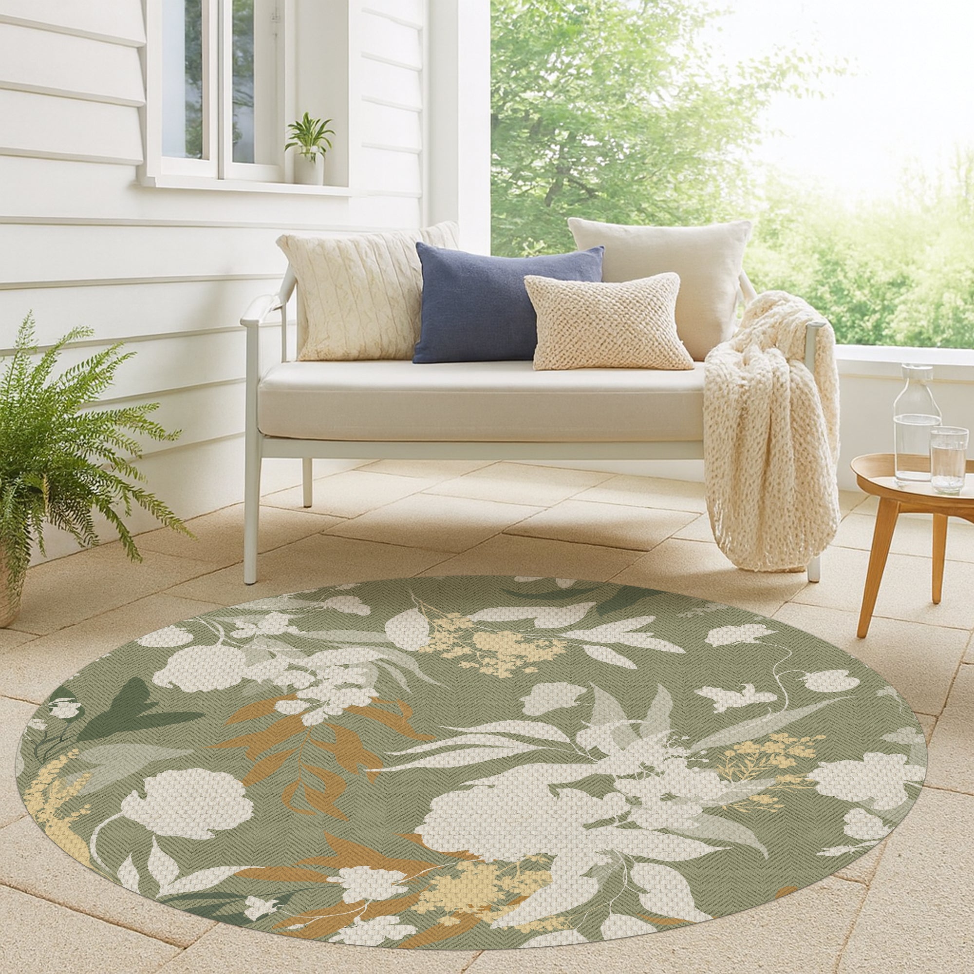 Tapis adhésif en vinyle pour intérieur / extérieur - Jardín vert