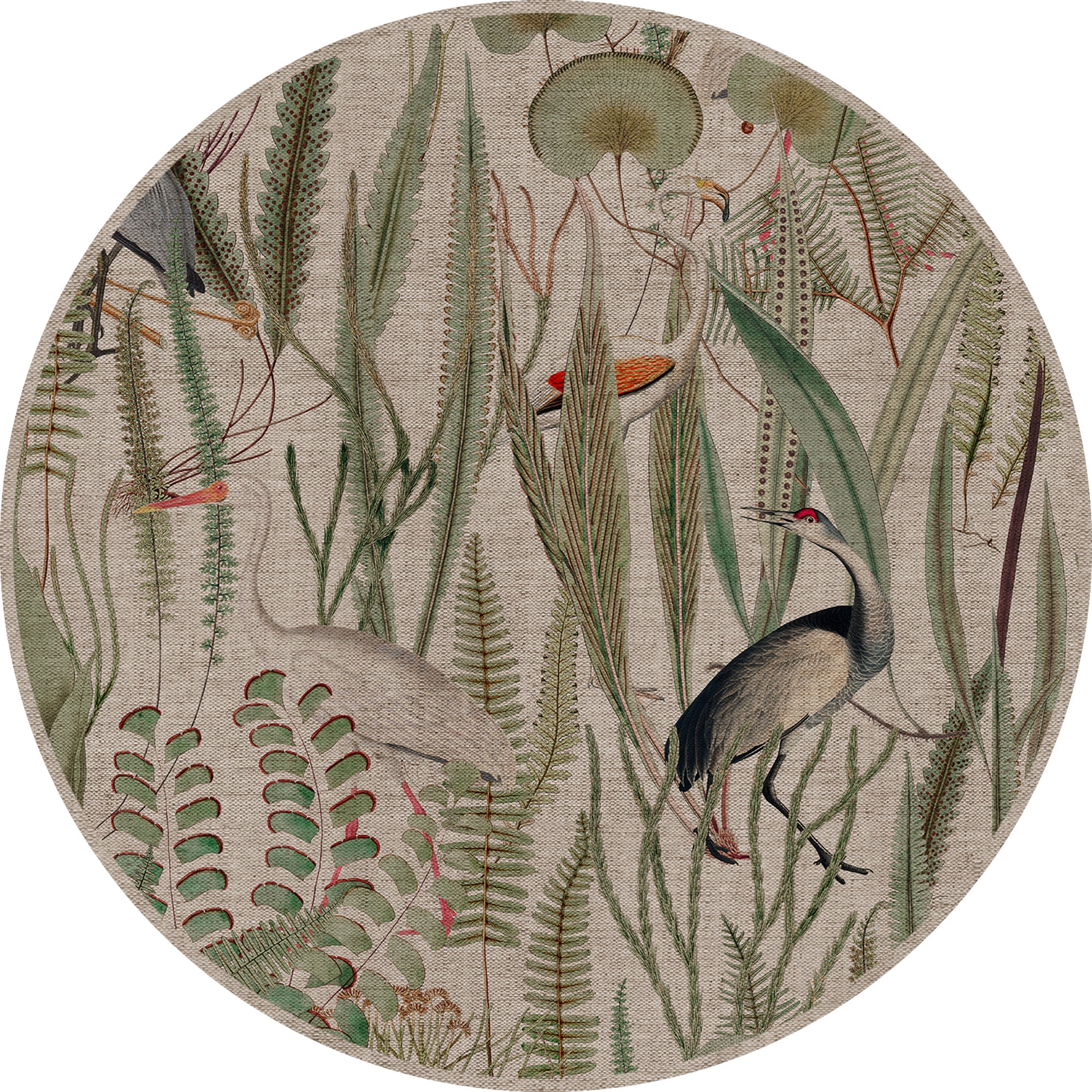 Tapis adhésif en vinyle pour intérieur / extérieur - Oiseaux verts