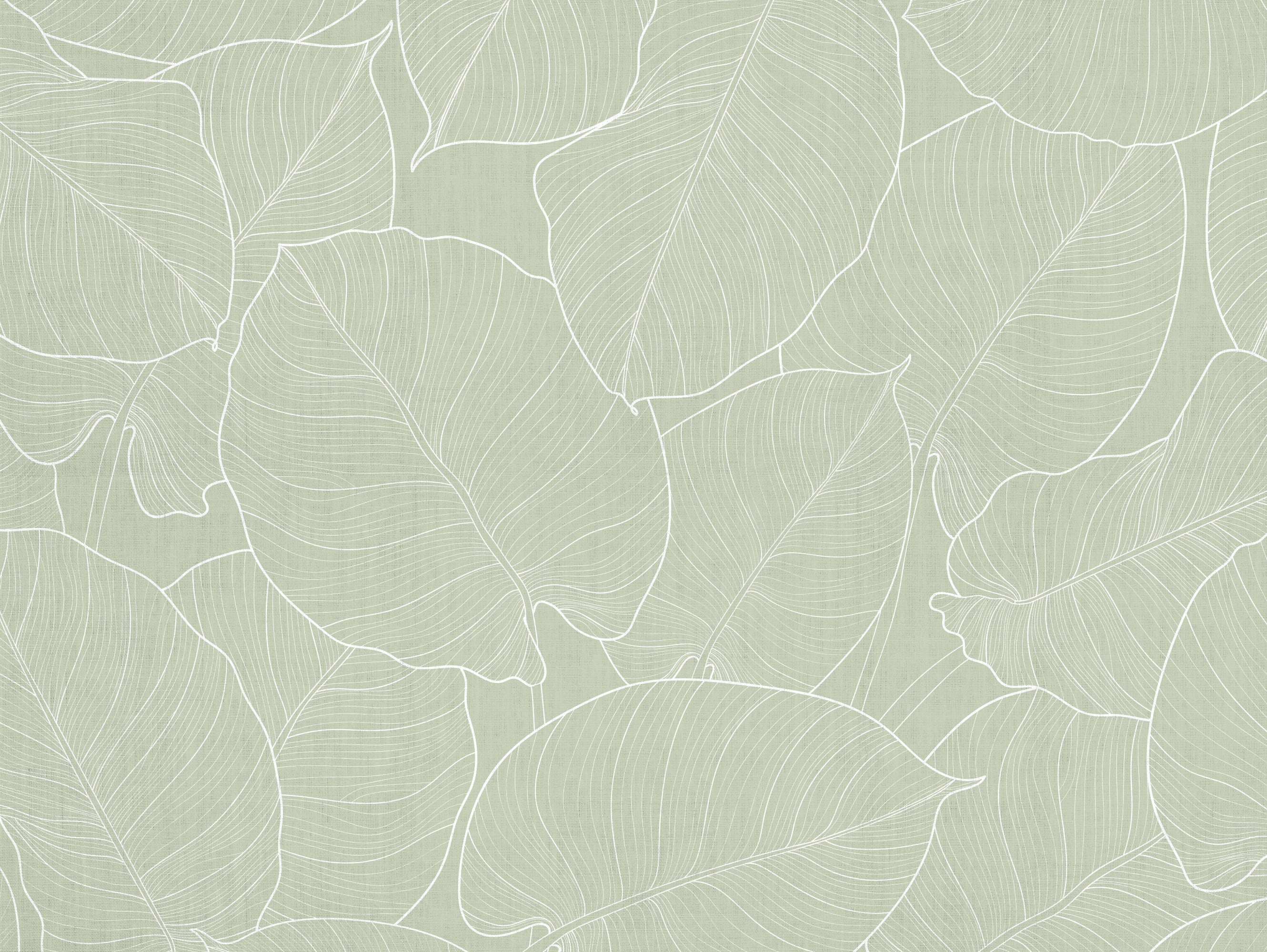 Tapis adhésif en vinyle pour intérieur / extérieur - Feuilles vertes