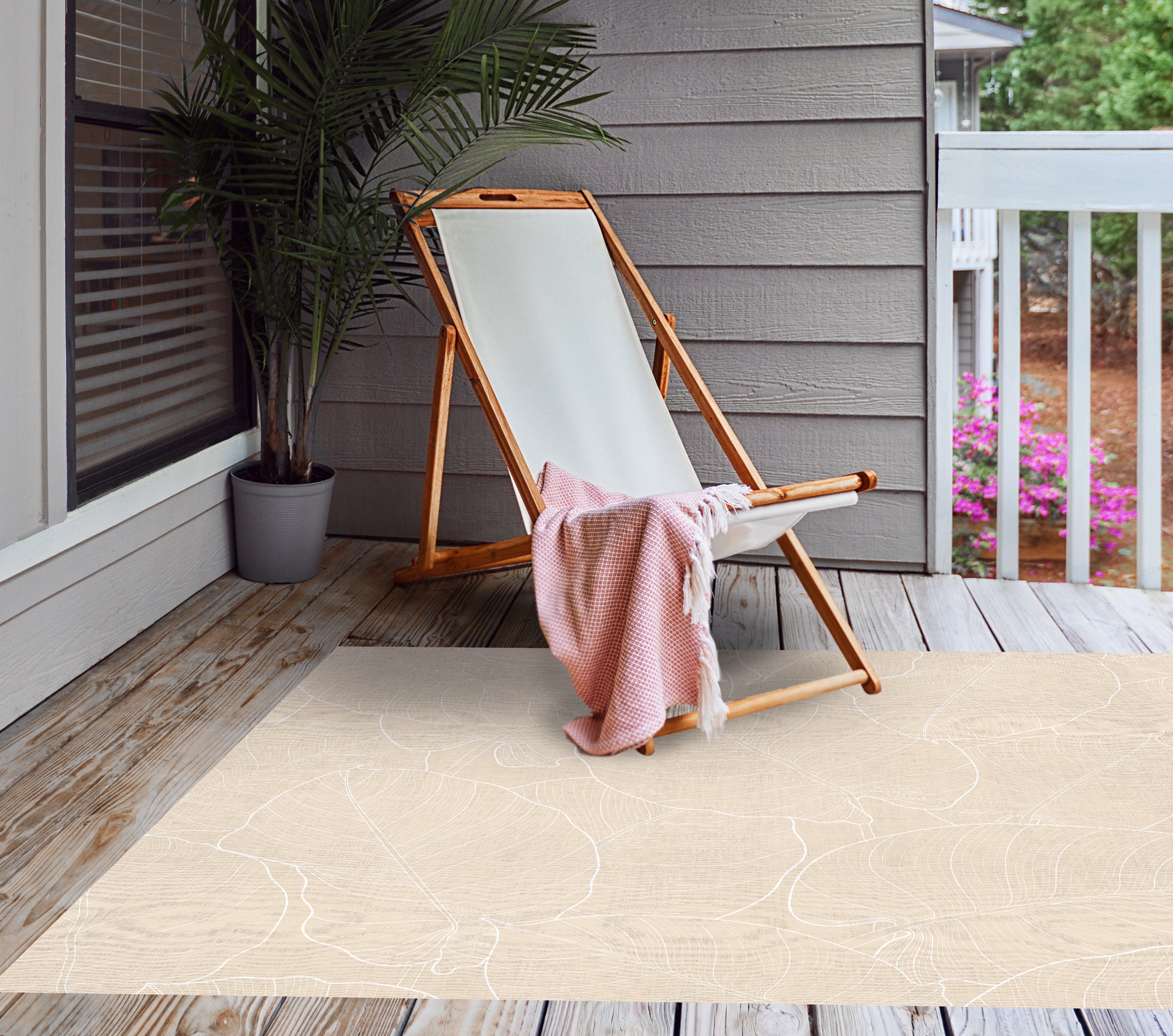 Tapis adhésif en vinyle pour intérieur / extérieur - Feuilles sables