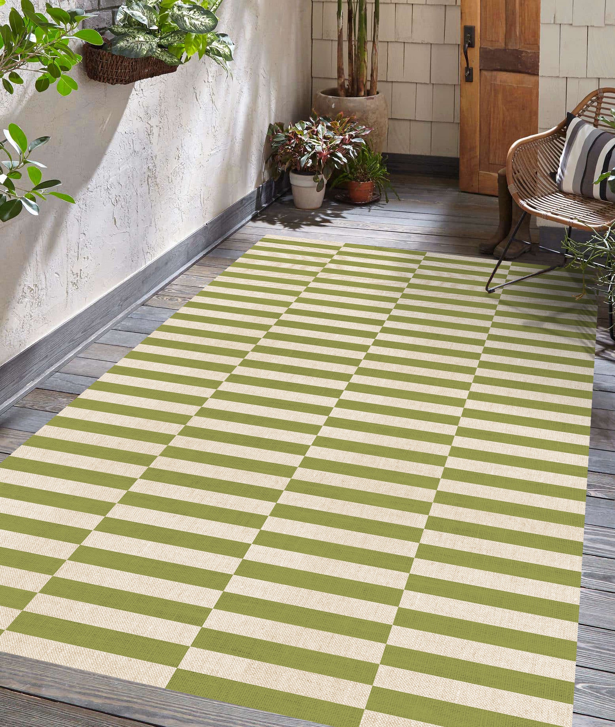Tapis en vinyle pour intérieur / extérieur - Vert dynamique