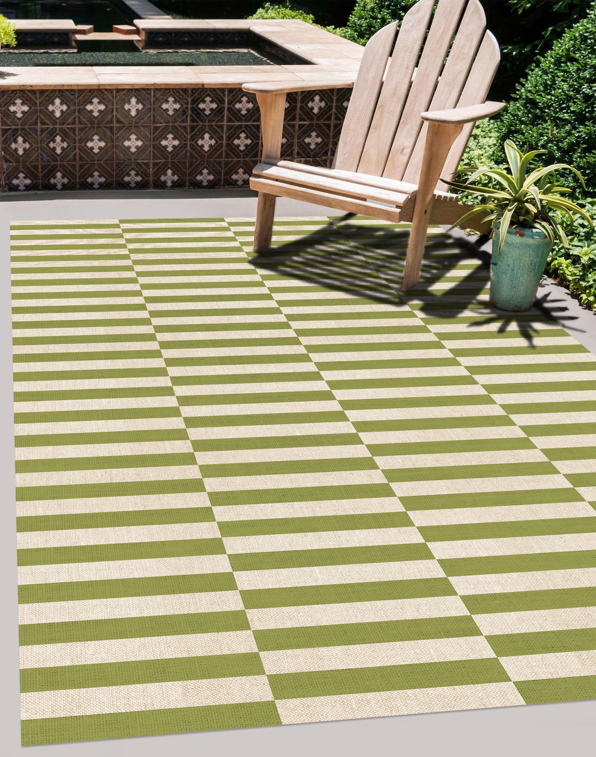 Tapis adhésif en vinyle pour intérieur / extérieur - Vert olive