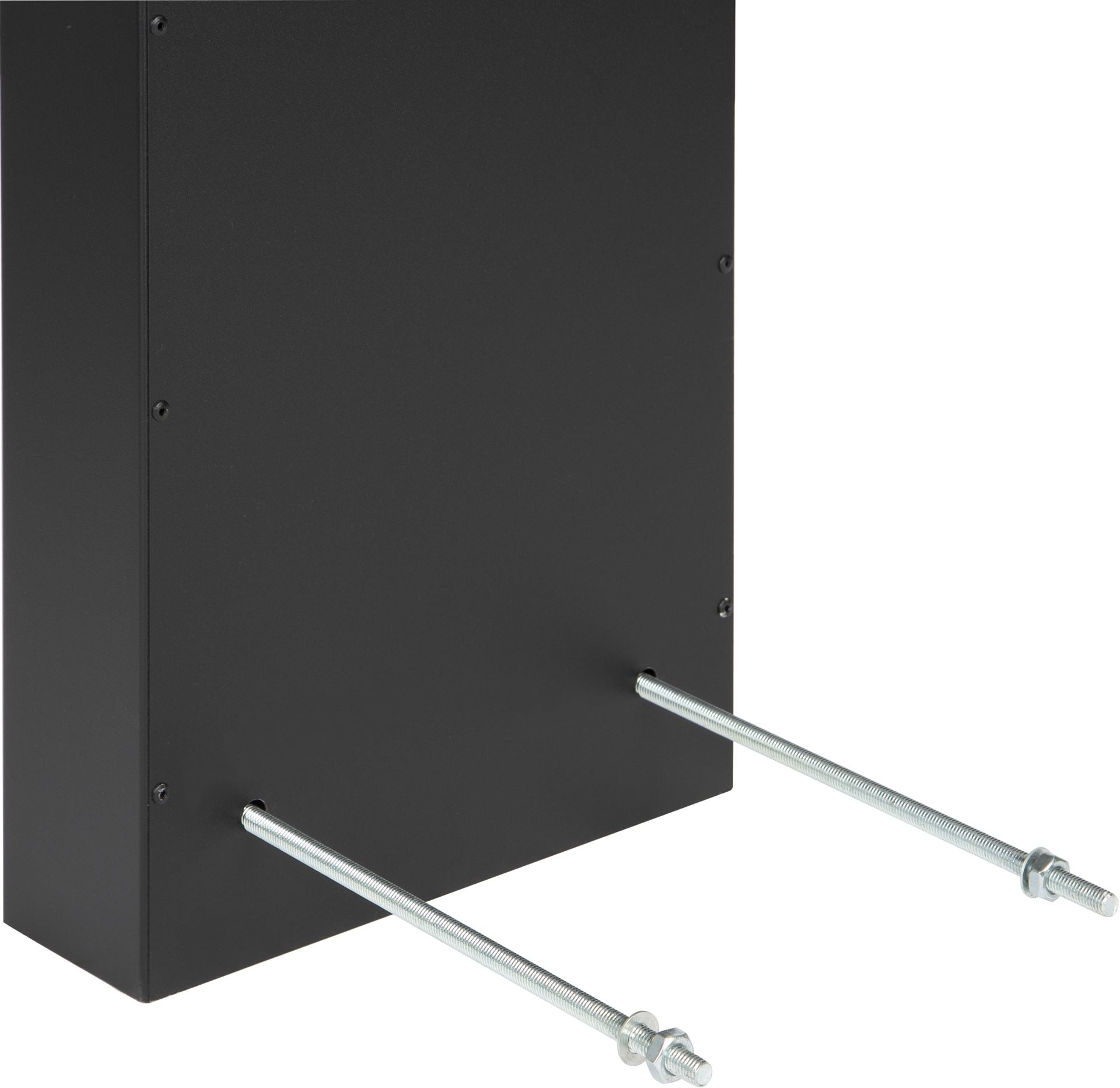 Piquets boîte aux lettres - mat noir - large