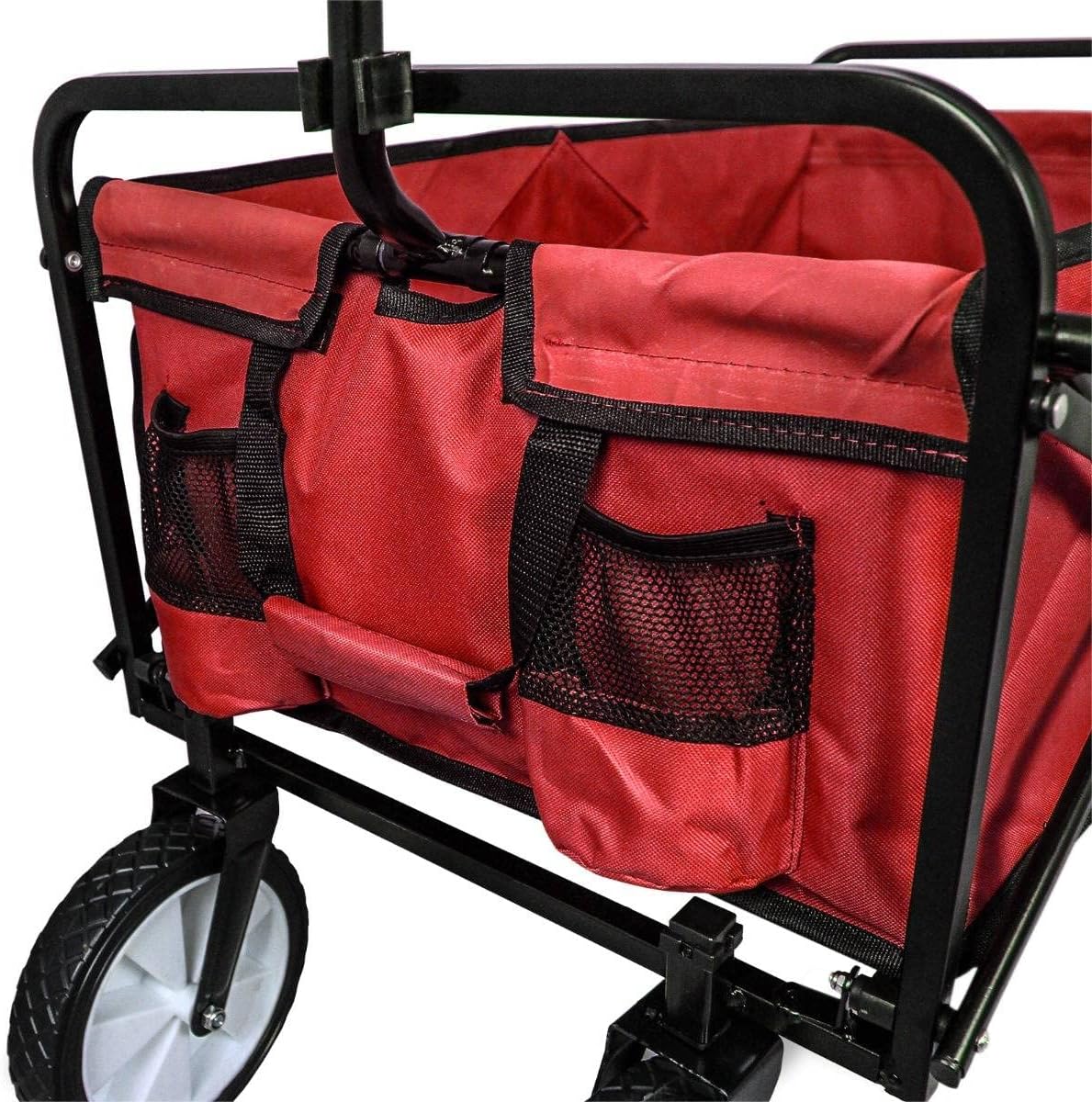Chariot Pliable de Jardin 70 kg – Rouge